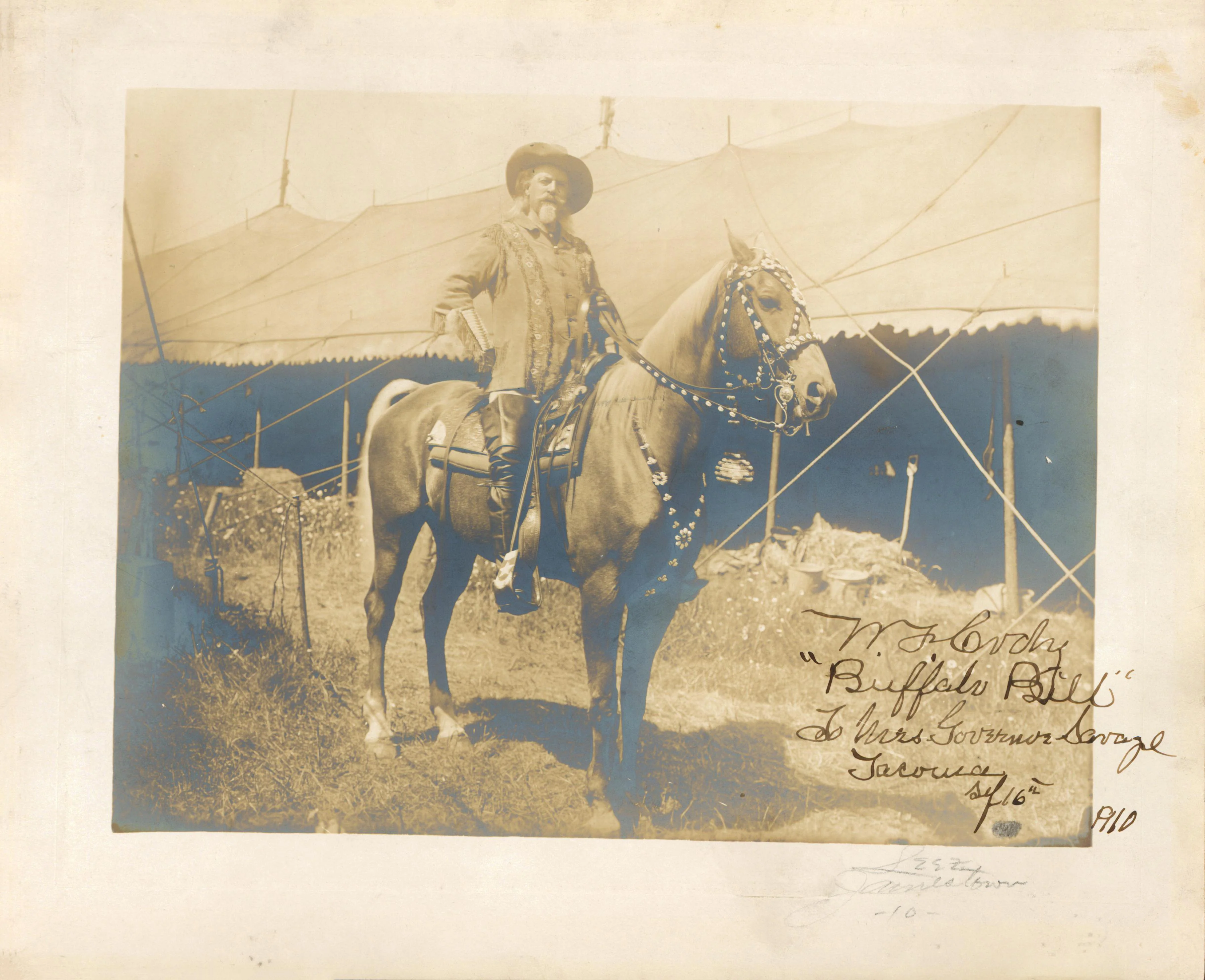 William Cody Buffalo Bill "1910" Authentic Signed 9.85x11.85 Photo BAS #AD64301 - Image 2