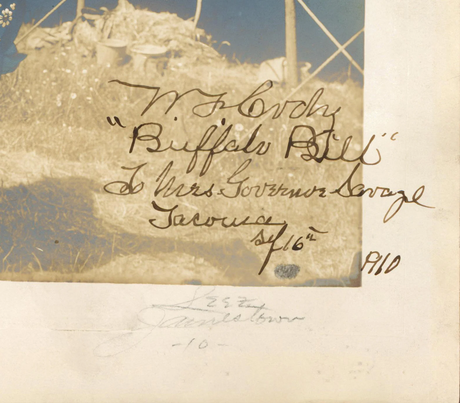 William Cody Buffalo Bill "1910" Authentic Signed 9.85x11.85 Photo BAS #AD64301 - Image 3