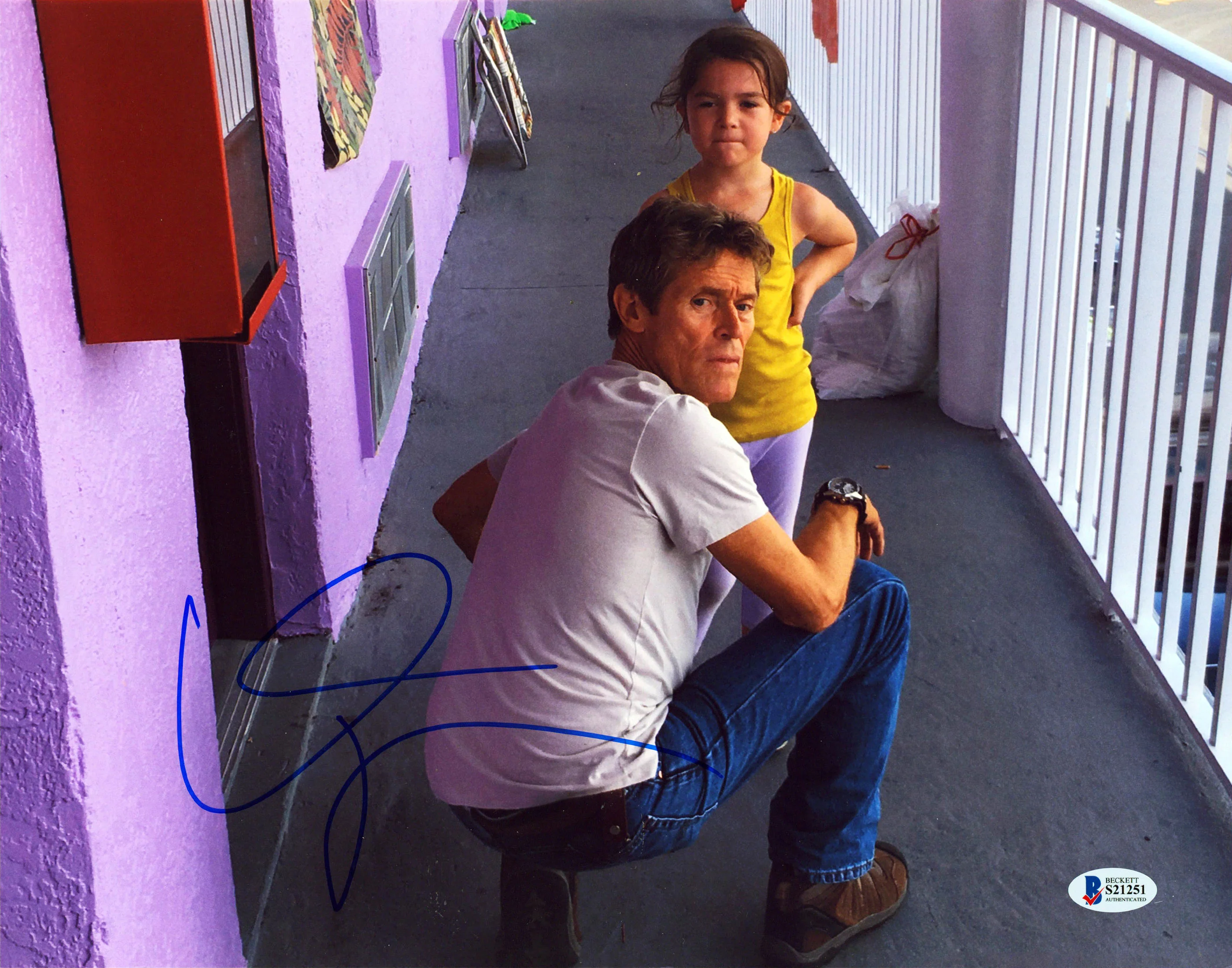 William DaFoe The Florida Project Authentic Signed 11x14 Photo BAS #S21251 - Image 2