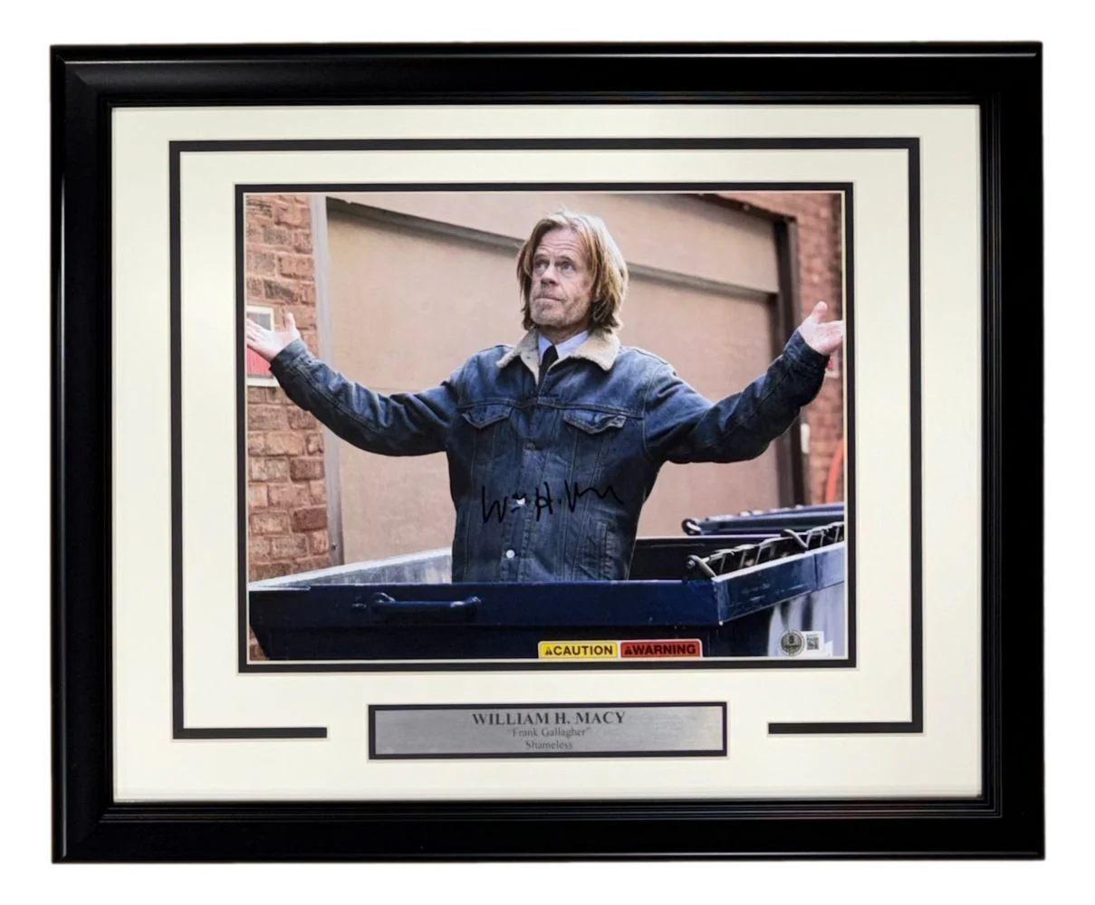 William H Macy Signed Framed 11x14 Shameless Frank Gallagher Photo BAS
