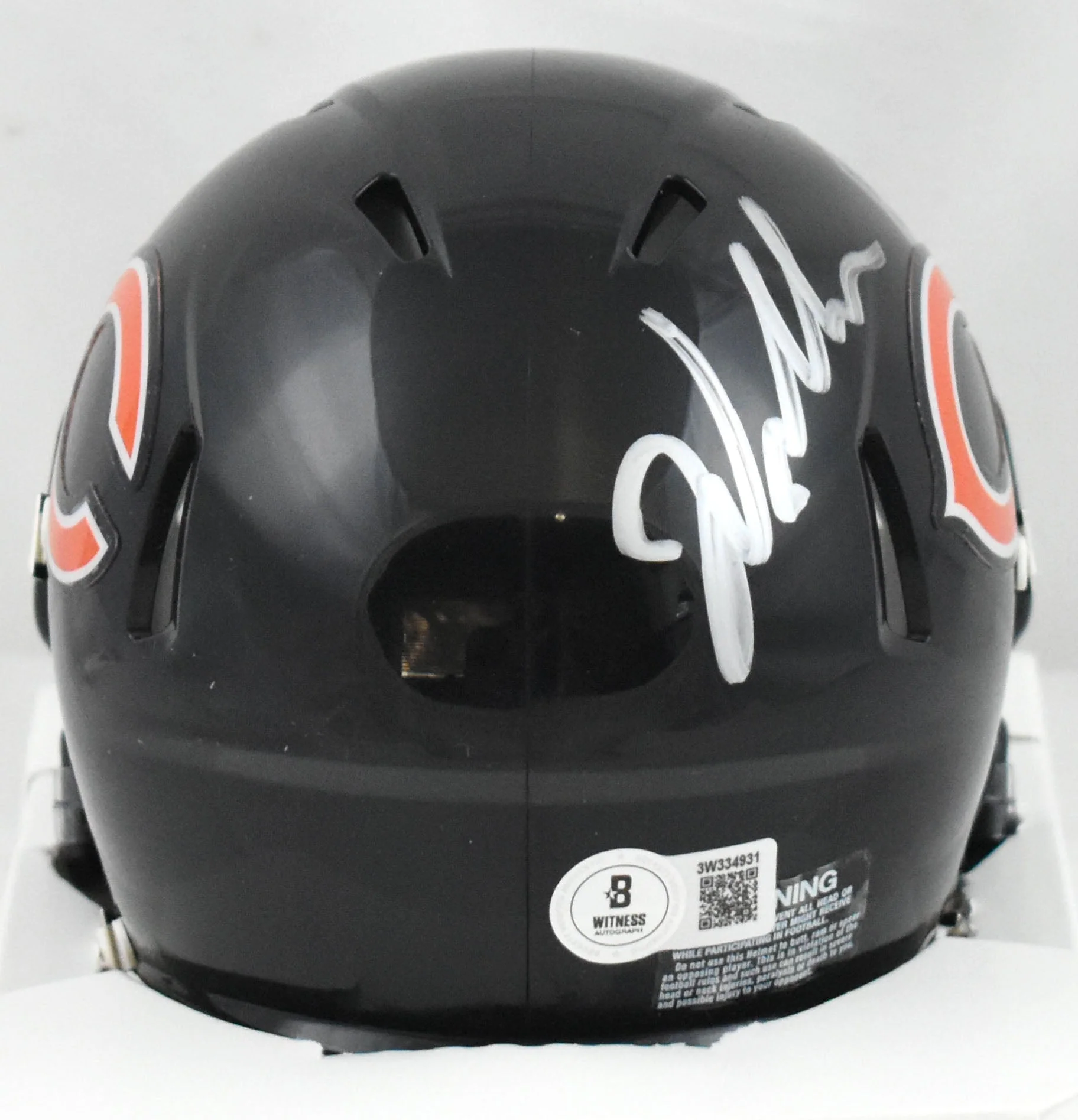 William Perry Autographed Chicago Bears Speed Mini Helmet - Beckett W Hologram - Image 3