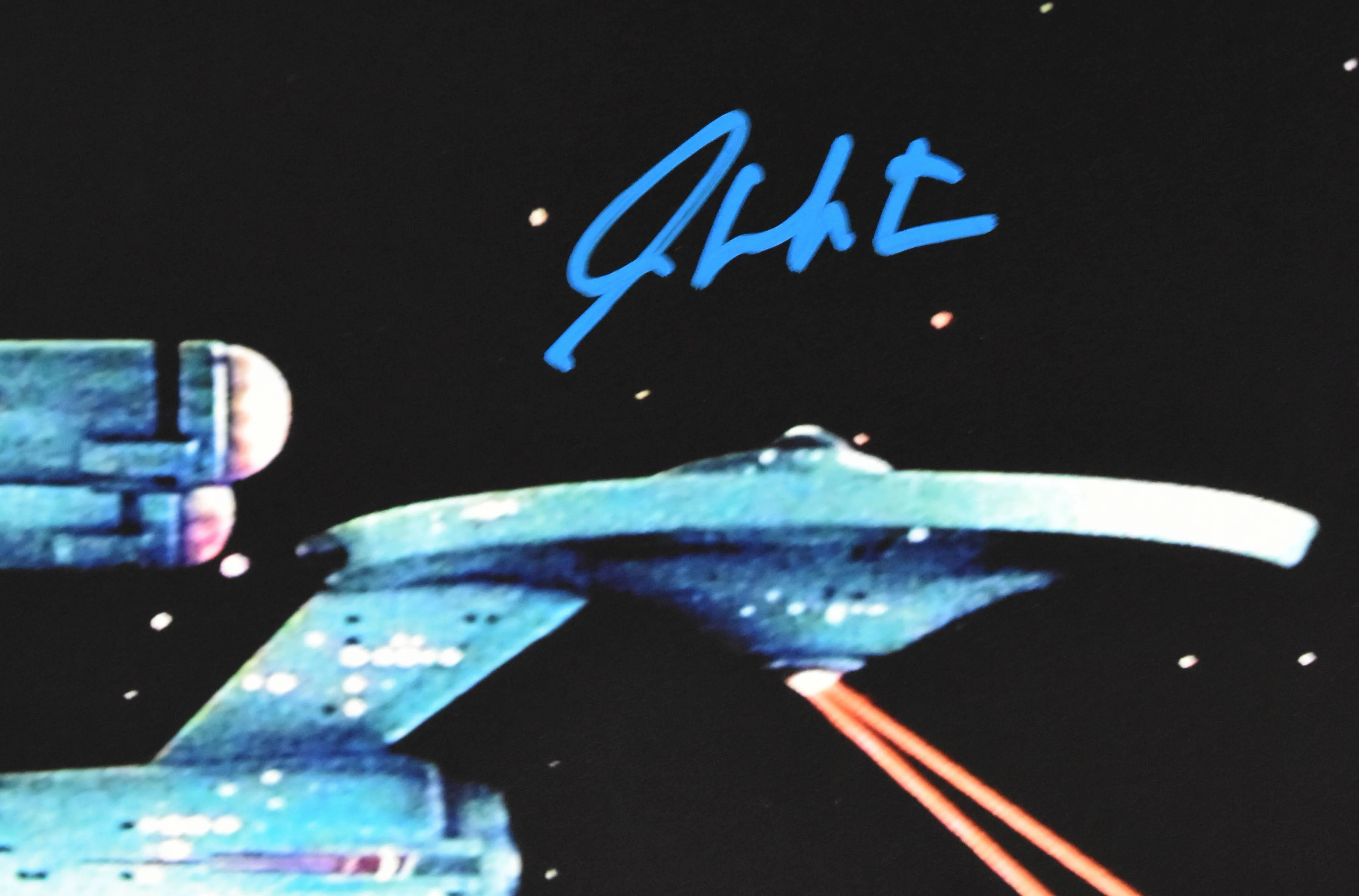 William Shatner Autographed Star Trek 11x14 USS Enterprise Photo- Beckett W Holo - Image 2