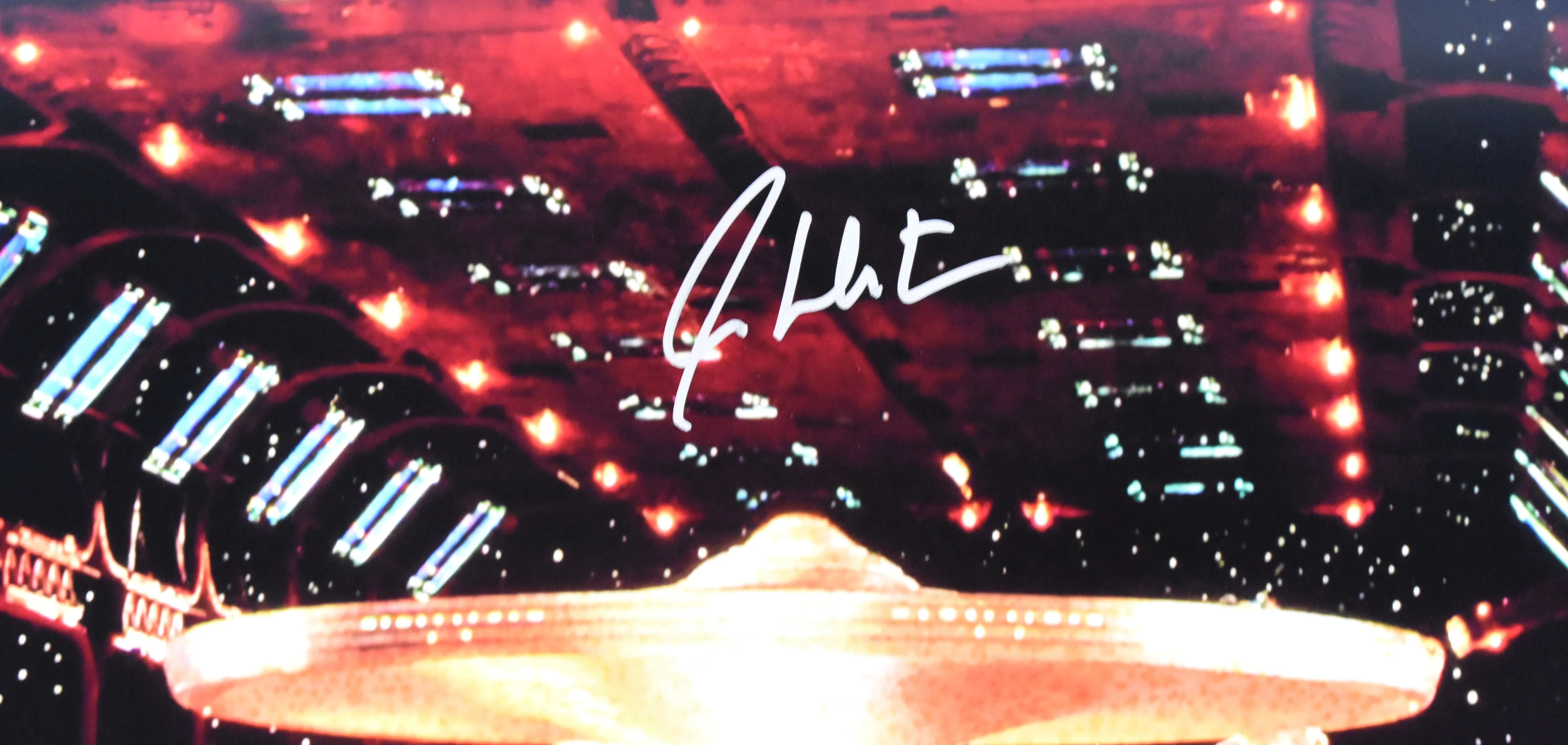 William Shatner Autographed Star Trek 16x20 USS Enterprise Photo- Beckett W Holo - Image 2