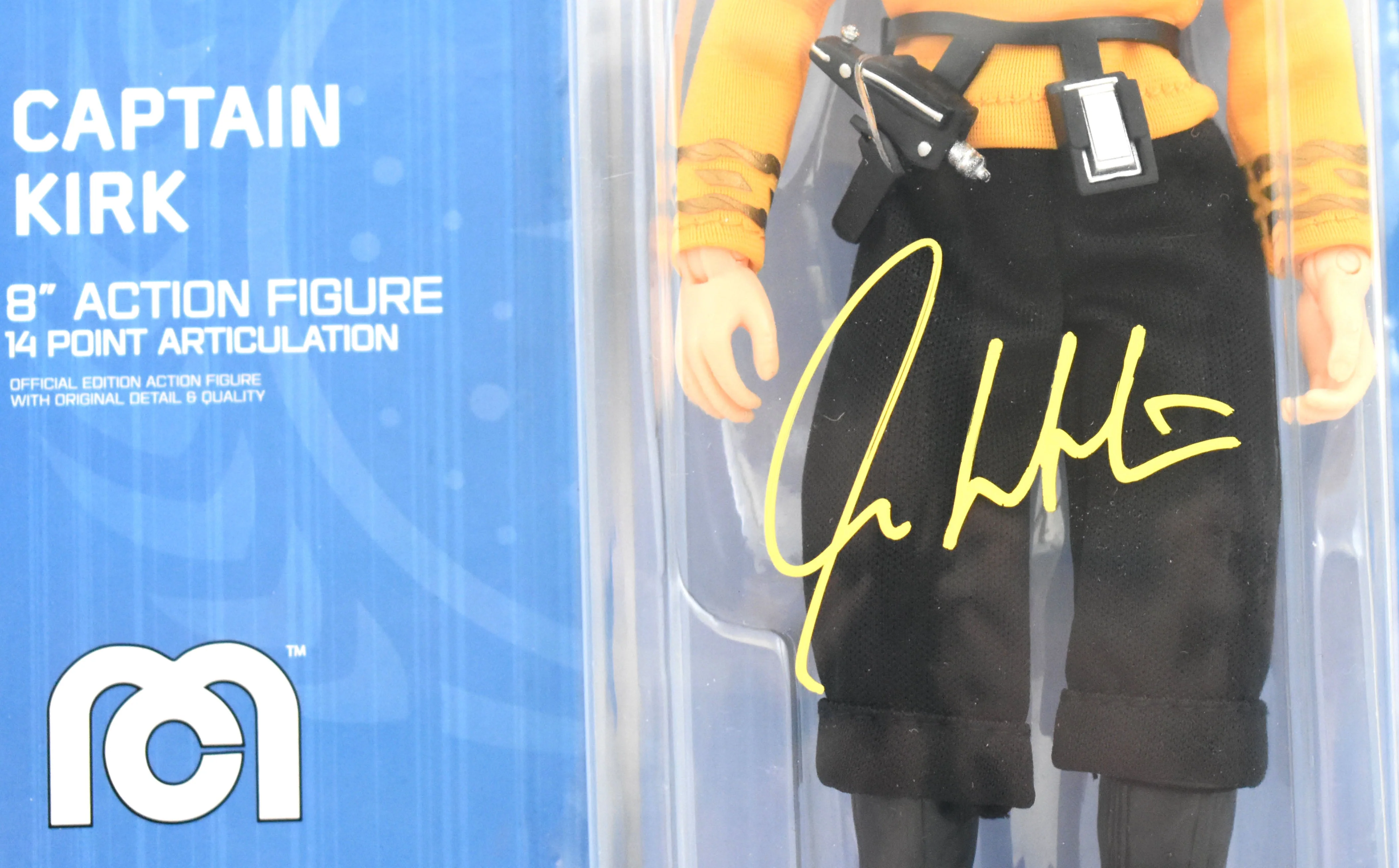 William Shatner Autographed Star Trek 8" Action Figure - Beckett W Holo *Yellow - Image 2