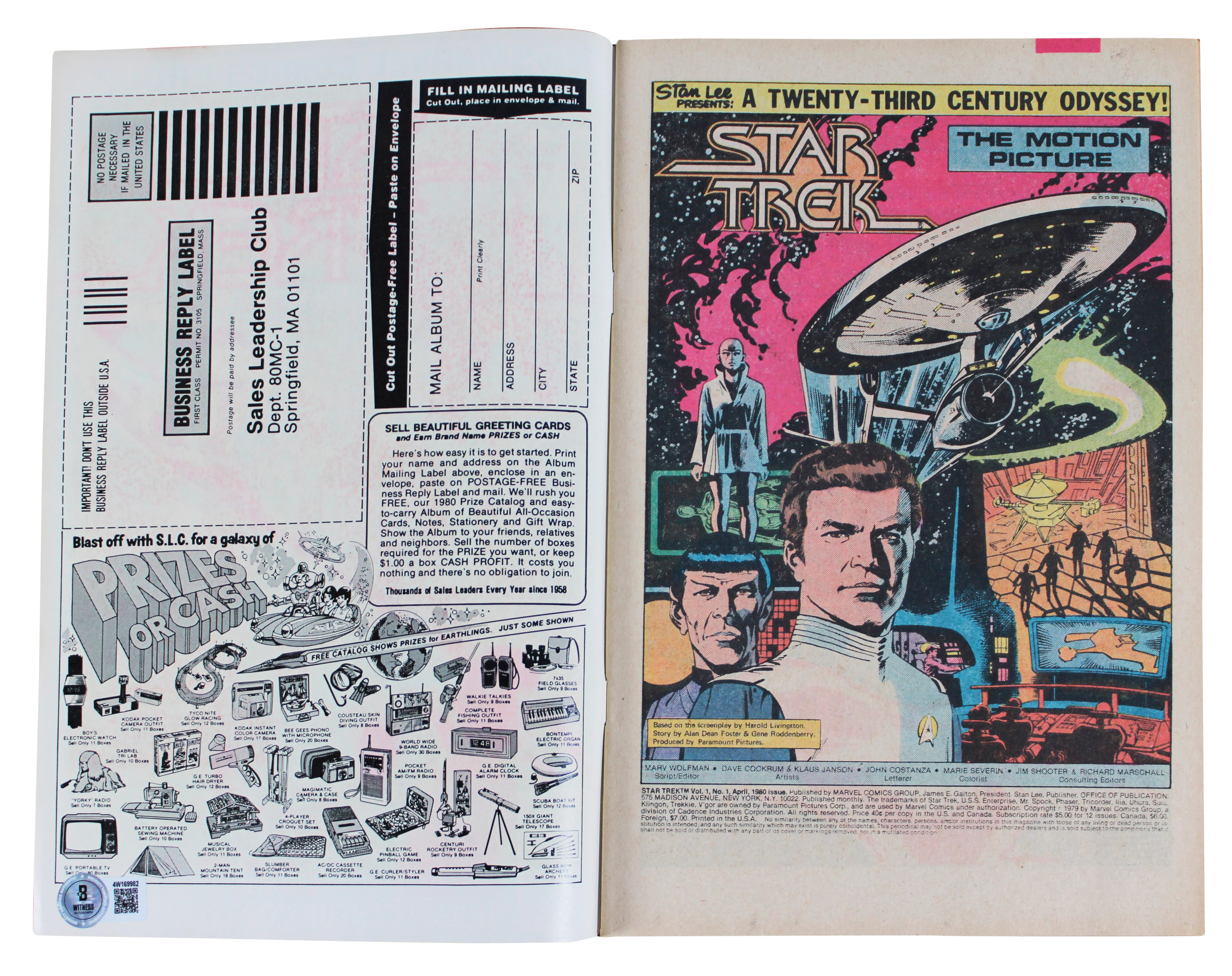 William Shatner Signed 1980 Star Trek The Motion Picture April #1 Comic BAS Wit - Image 4