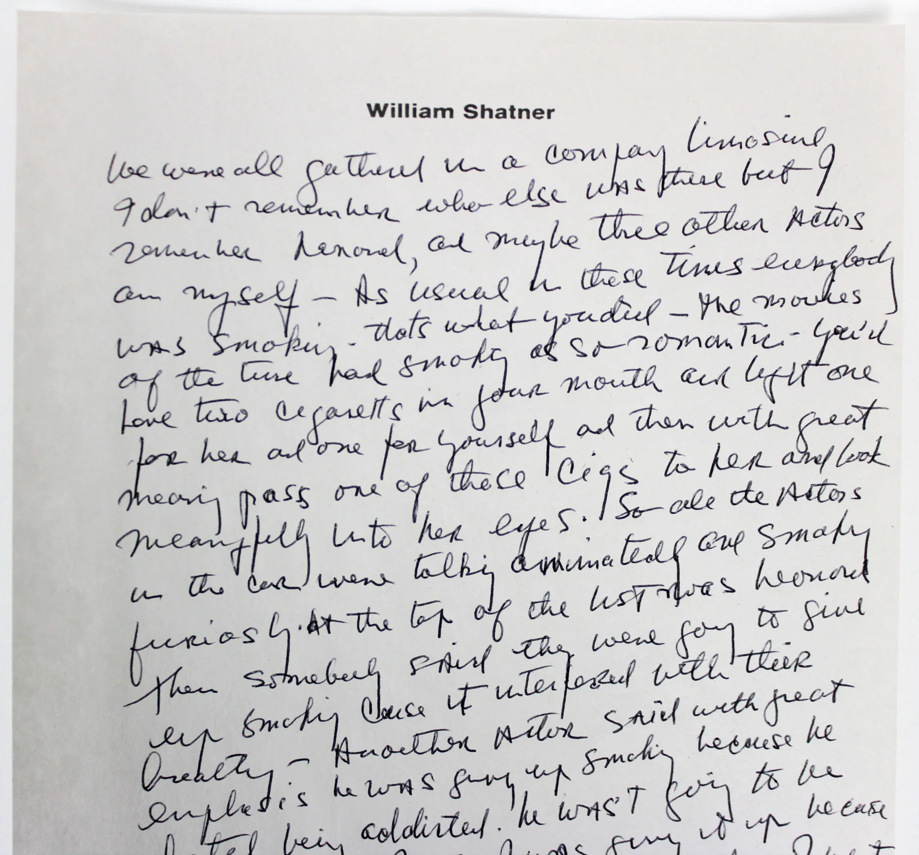 William Shatner Signed 7.25x10.5 1 Page Essay on Personal Letterhead BAS #A71925 - Image 4