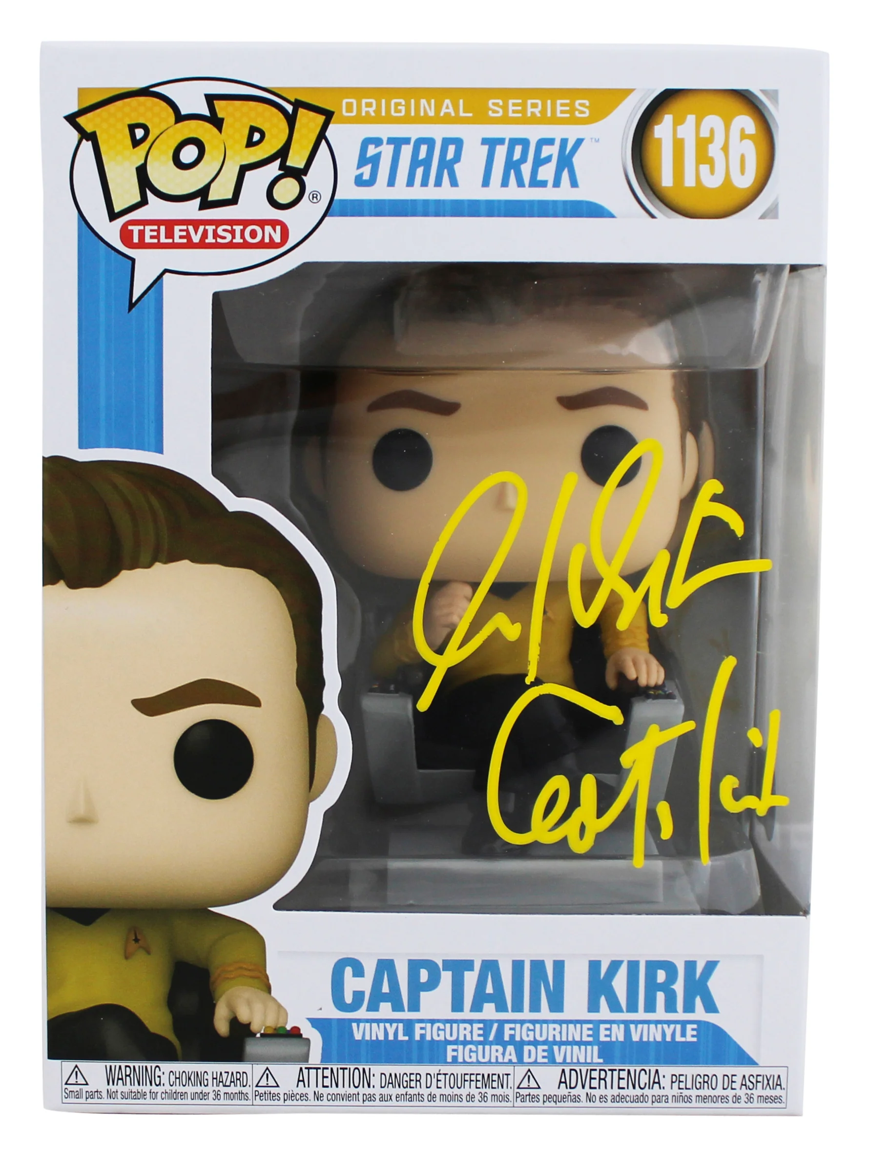 William Shatner Star Trek "Captain Kirk" Signed #1136 Funko Pop Figure BAS Wit - Image 2
