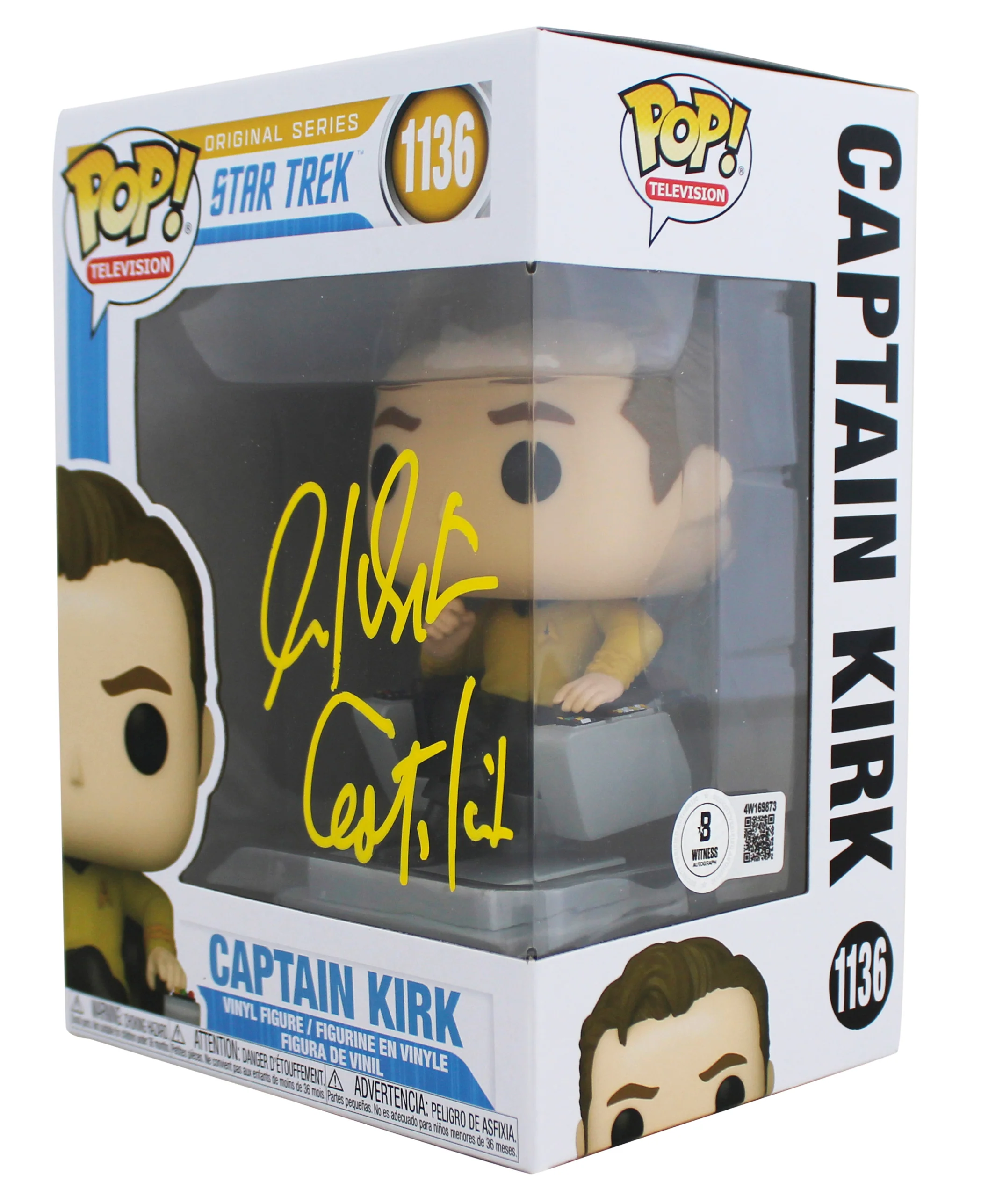 William Shatner Star Trek "Captain Kirk" Signed #1136 Funko Pop Figure BAS Wit - Image 3