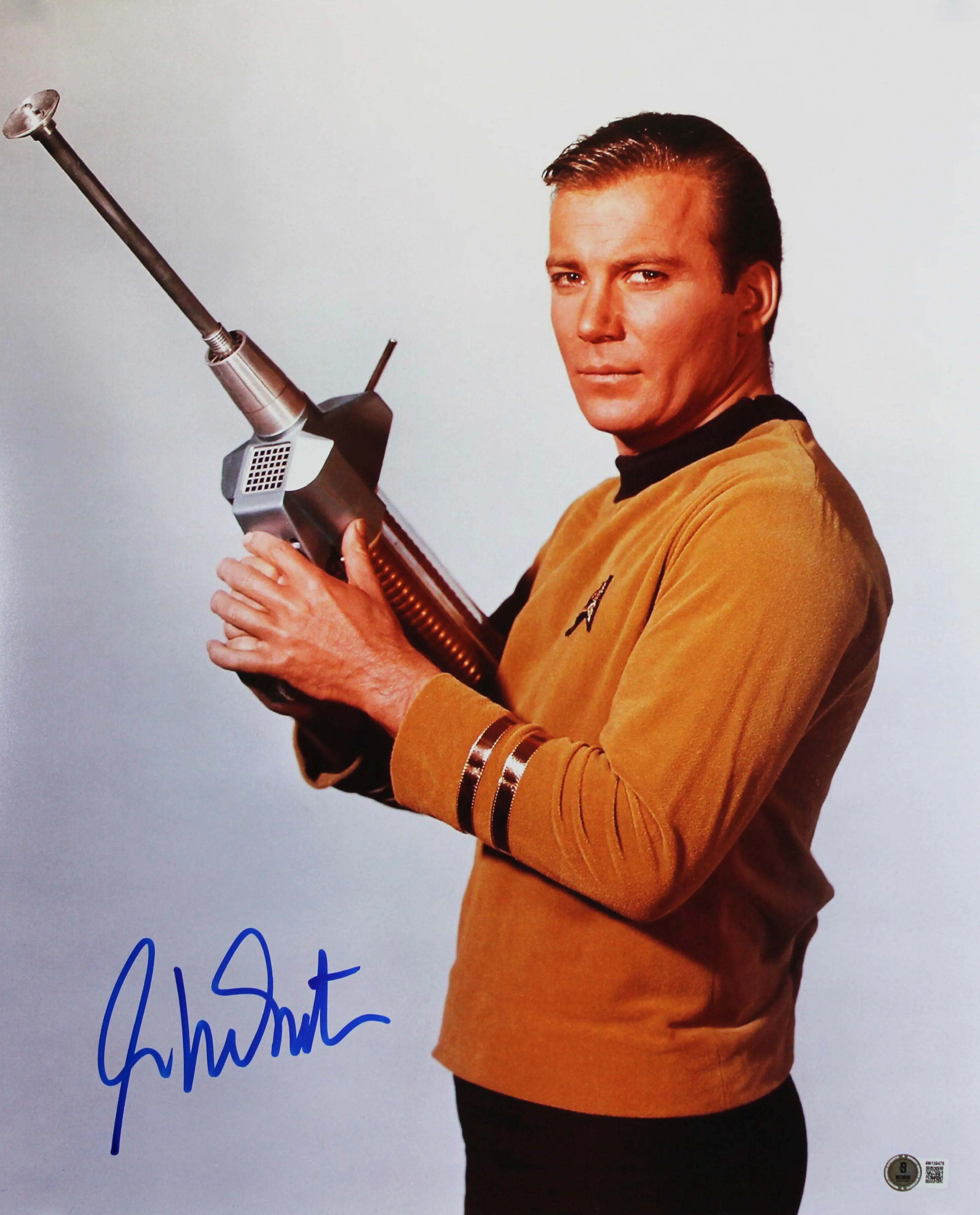 William Shatner Star Trek Signed 16x20 Captain Kirk Vertical Photo BAS Witnessed - Image 2