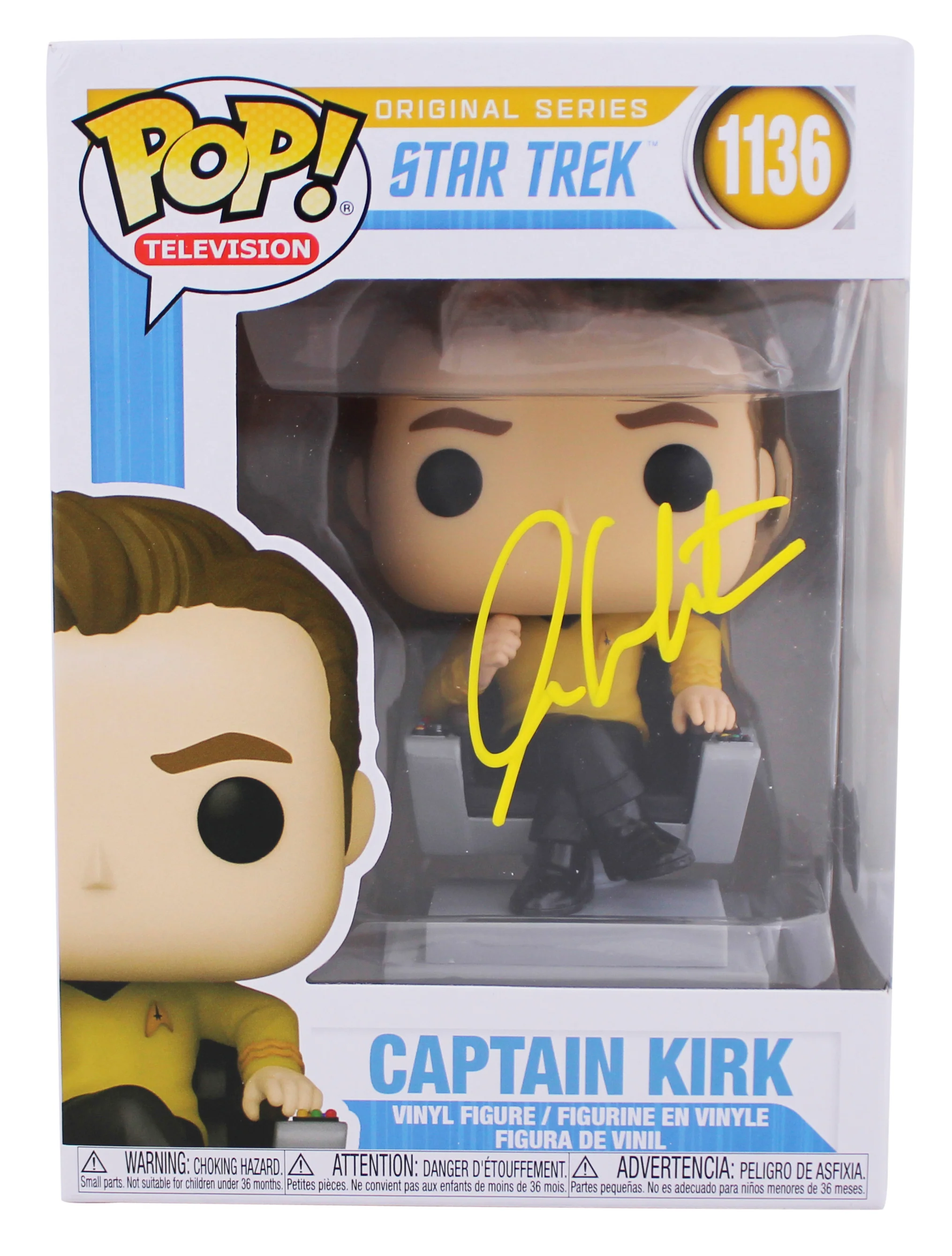 William Shatner Star Trek Signed Captain Kirk #1136 Funko Pop Figure BAS Witness - Image 2