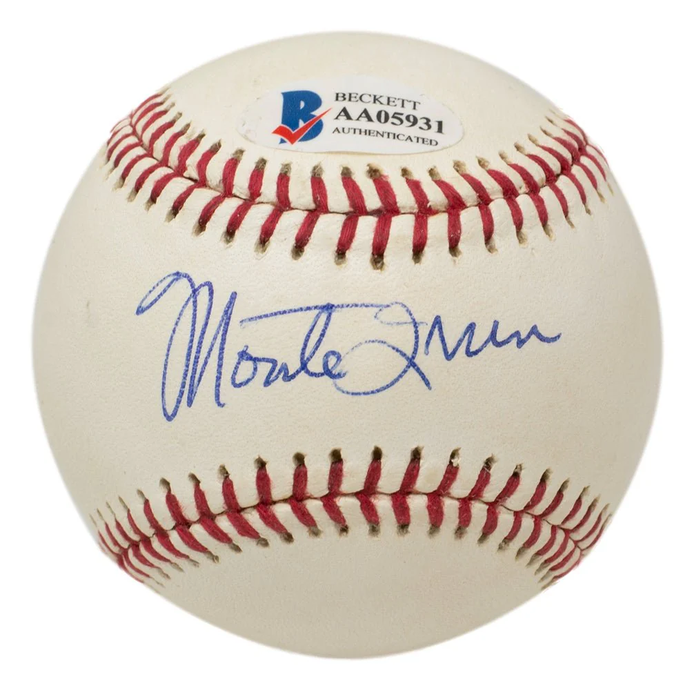 Willie Mays Monte Irvin Dual Signed Giants Baseball BAS LOA AA05931 - Image 2