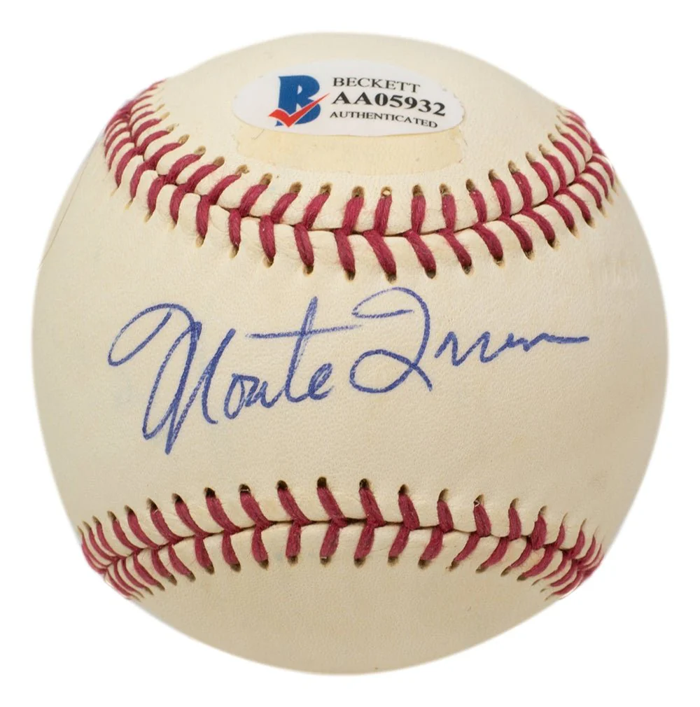 Willie Mays Monte Irvin Dual Signed Giants Baseball BAS LOA AA05932 - Image 2