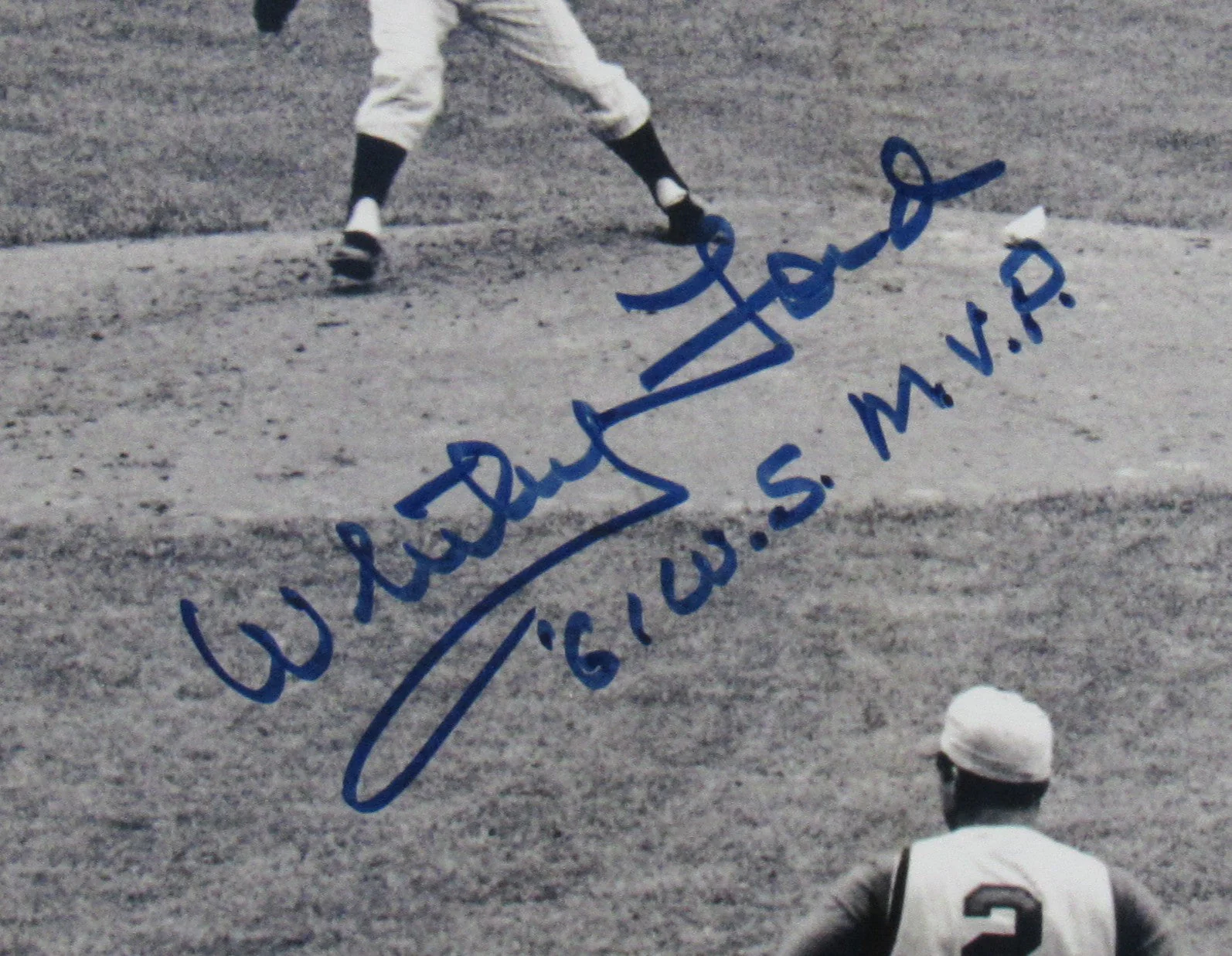 Whitey Ford Signed Framed 8x10 Photo Steiner Hologram - Image 2