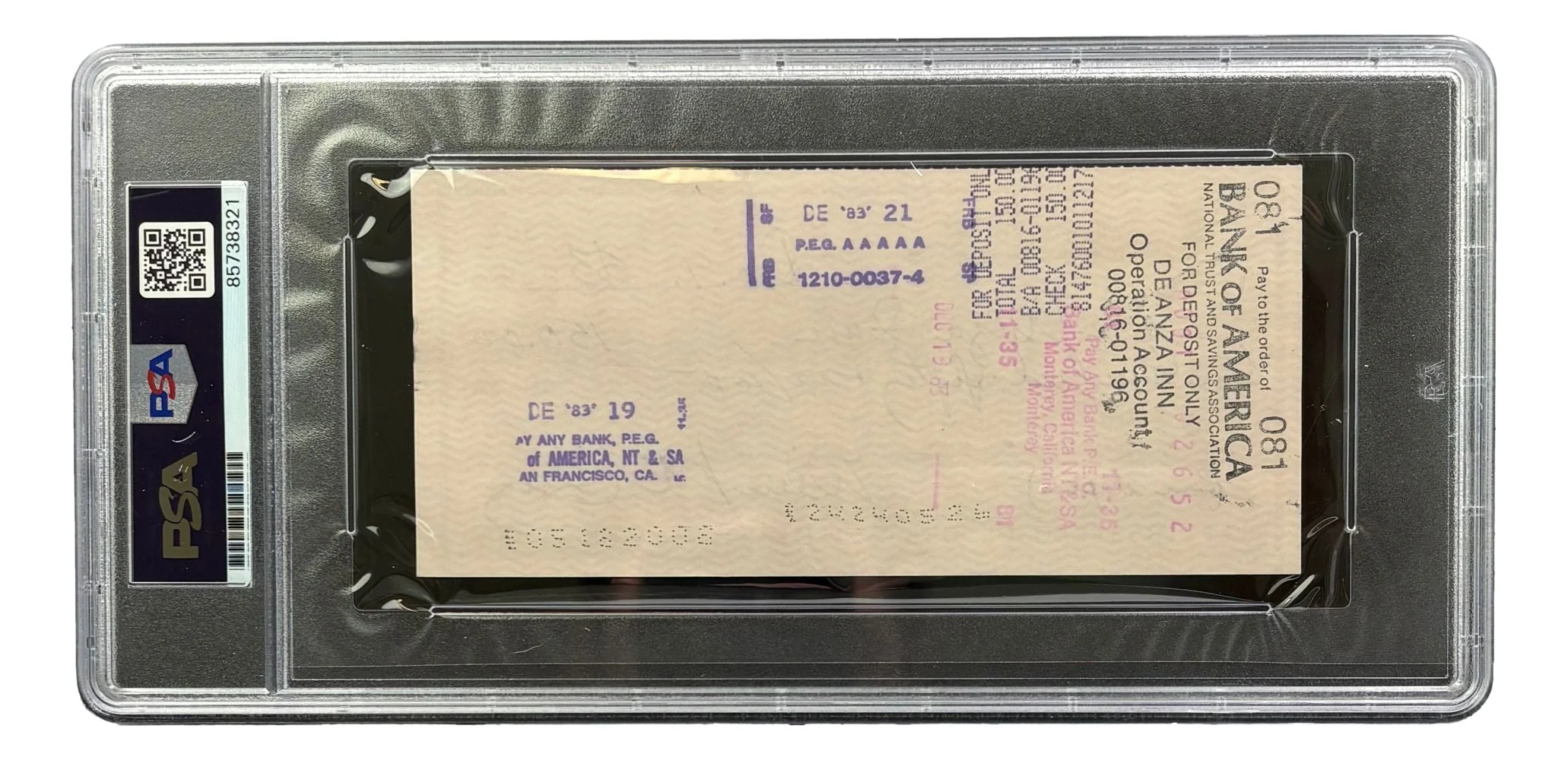 Willie McCovey San Francisco Giants Signed Bank Check #304 PSA/DNA - Image 2
