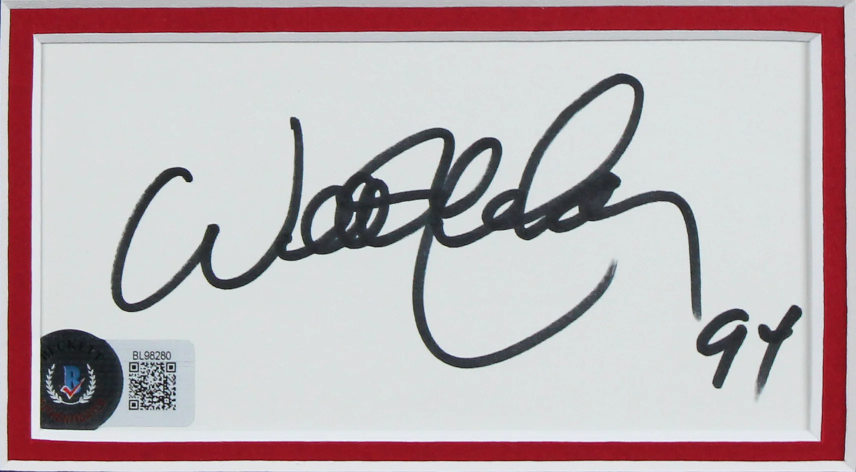 Willie Nelson Authentic Signed 3x5 Index Card Framed Display BAS #BL98280 - Image 3