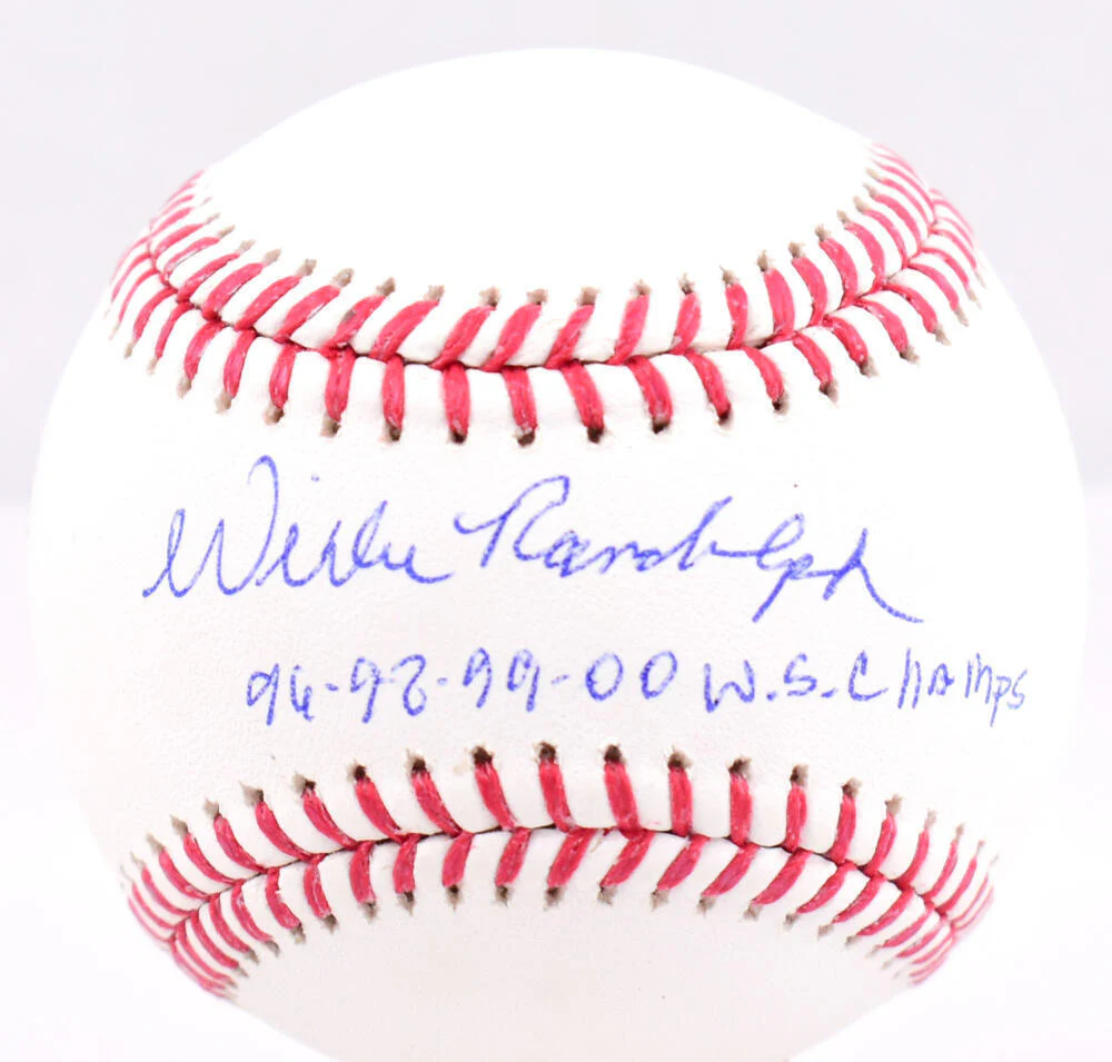 Willie Randolph Signed Rawlings OML Baseball w/96,98,99,00 WS Champs- Beckett W