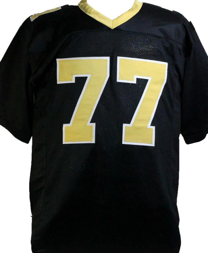 Willie Roaf Autographed Black Pro Style Jersey w/ HOF- Beckett W *Black - Image 3