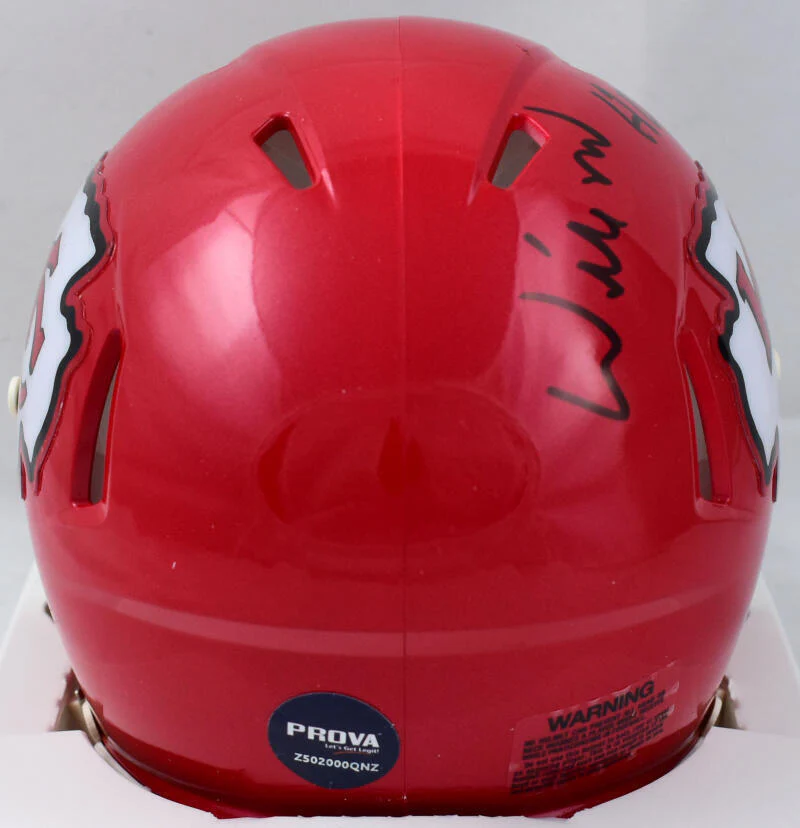 Willie Roaf Autographed Kansas City Chiefs Speed Mini Helmet w/HOF- Prova *Black - Image 3