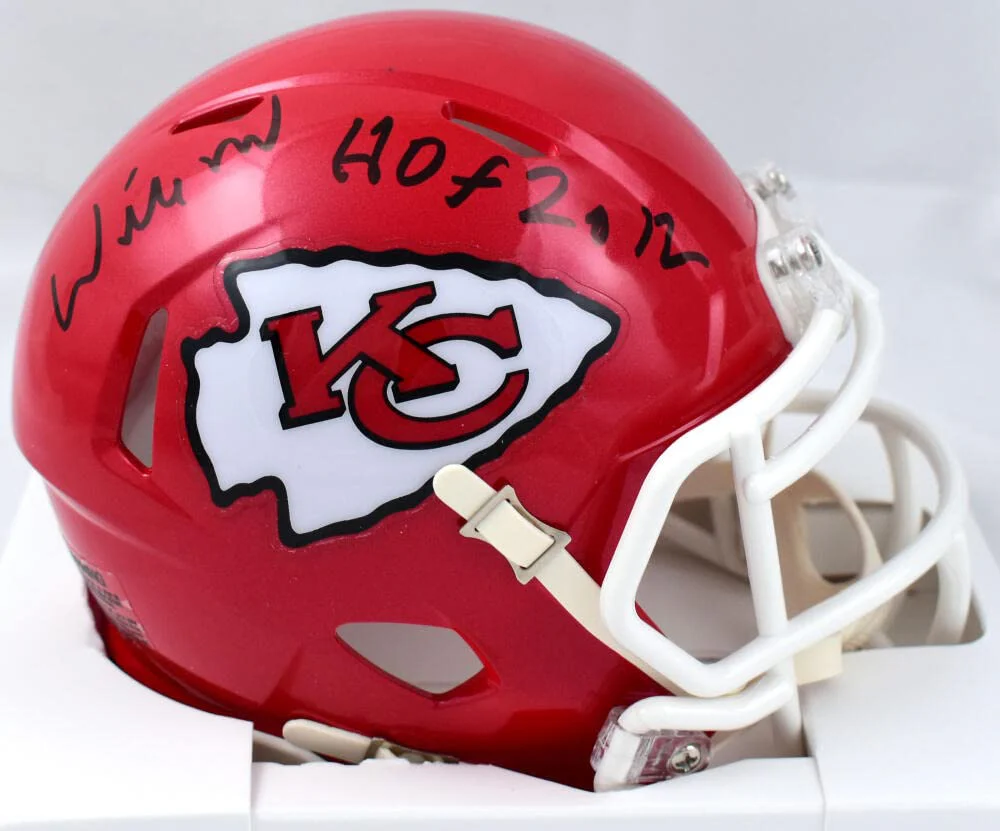 Willie Roaf Autographed Kansas City Chiefs Speed Mini Helmet w/HOF- Prova *Black - Image 5