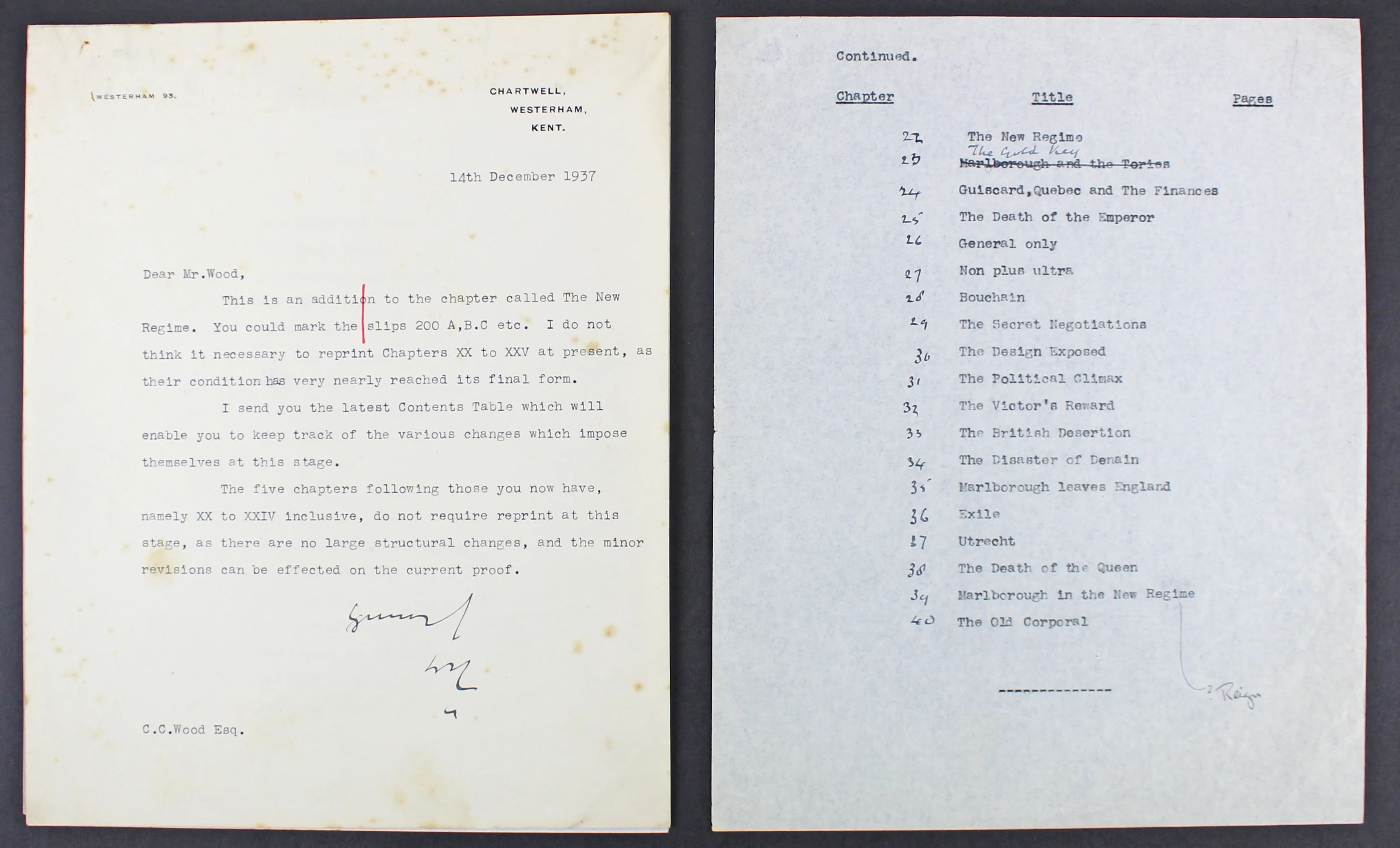 Winston Churchill Authentic Signed 1937 8x10 Letter w/ Content BAS #A39336 - Image 2