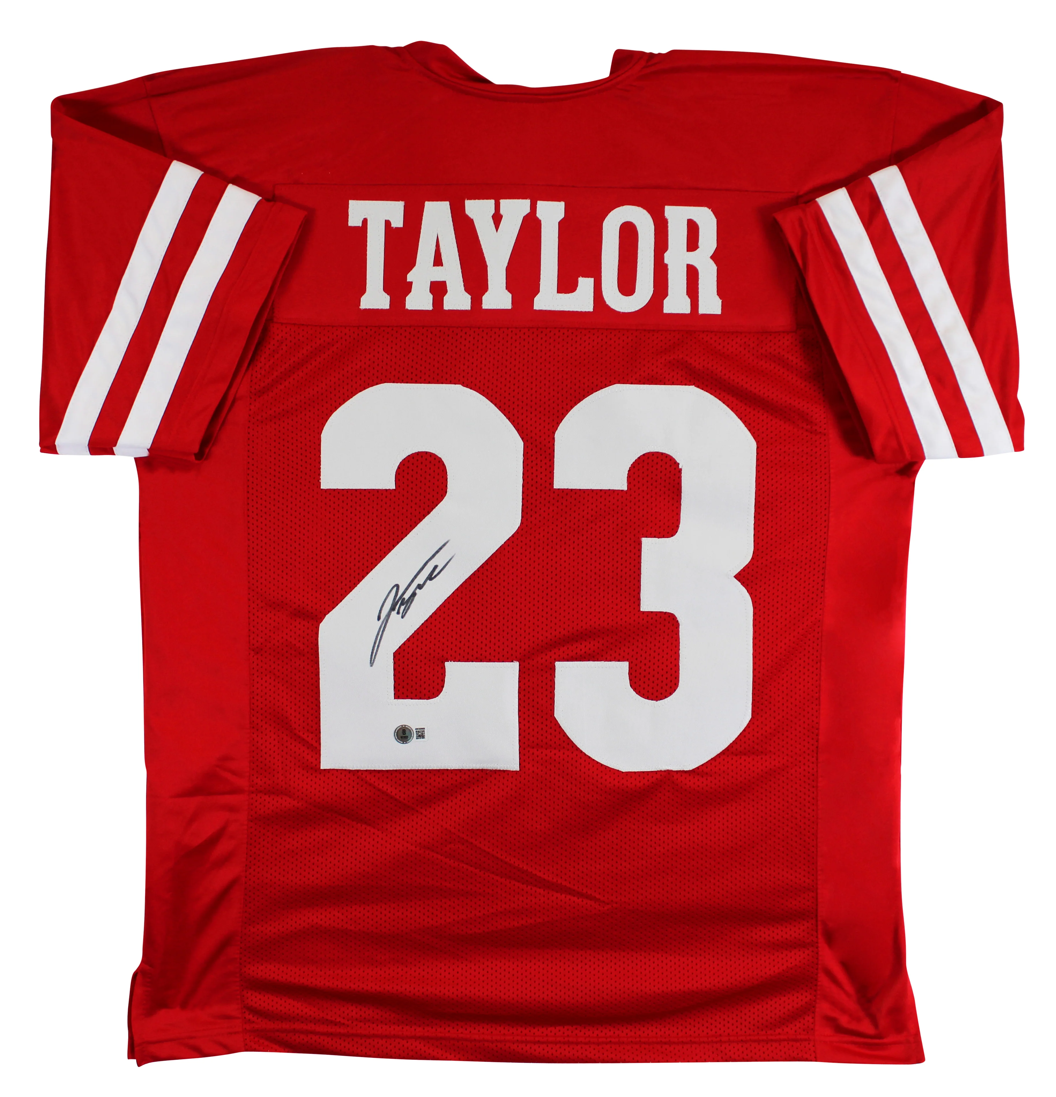 Wisconsin Jonathan Taylor Authentic Signed Red Pro Style Jersey Autographed BAS - Image 2