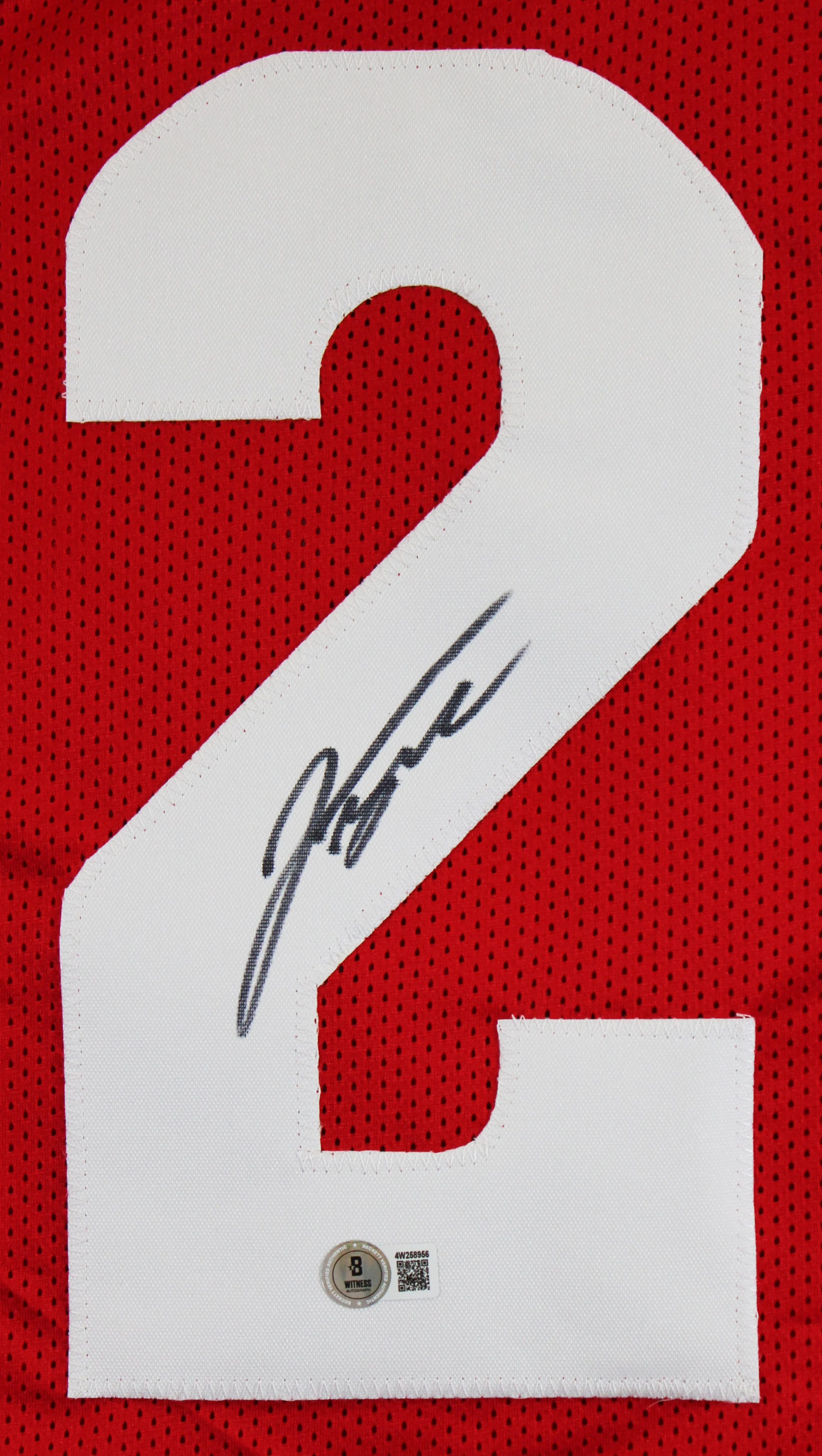 Wisconsin Jonathan Taylor Authentic Signed Red Pro Style Jersey Autographed BAS - Image 3