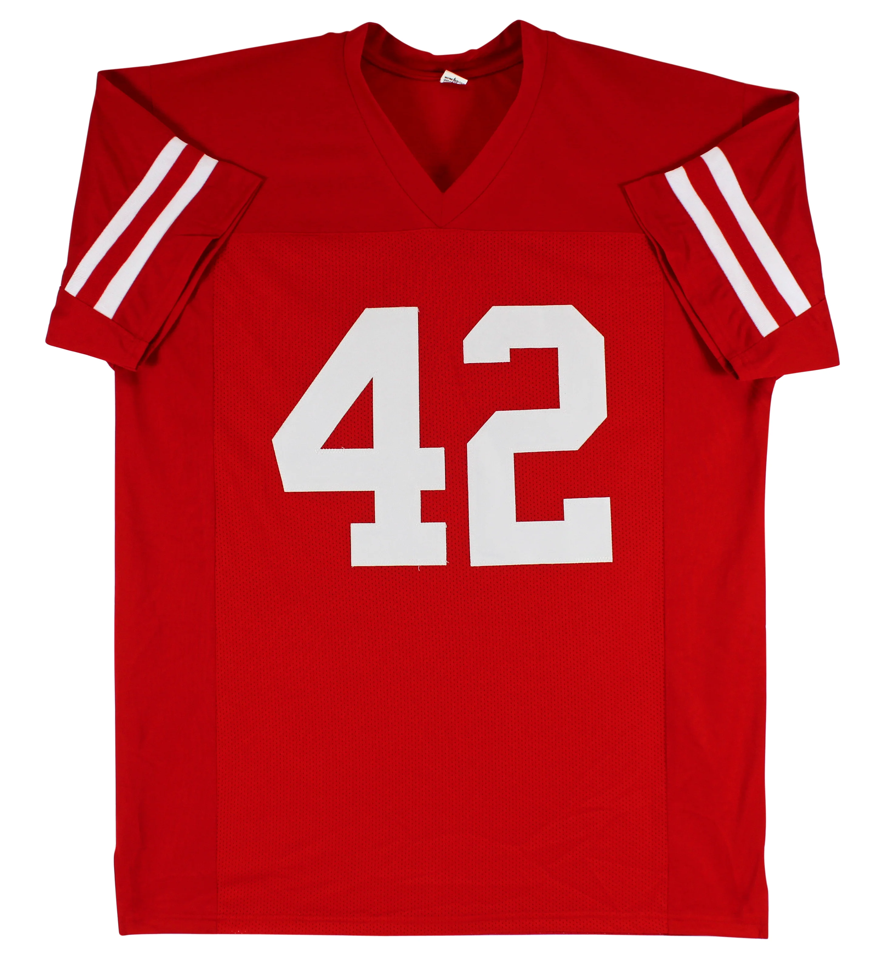 Wisconsin T.J. Watt Authentic Signed Red Pro Style Jersey BAS Witnessed - Image 4