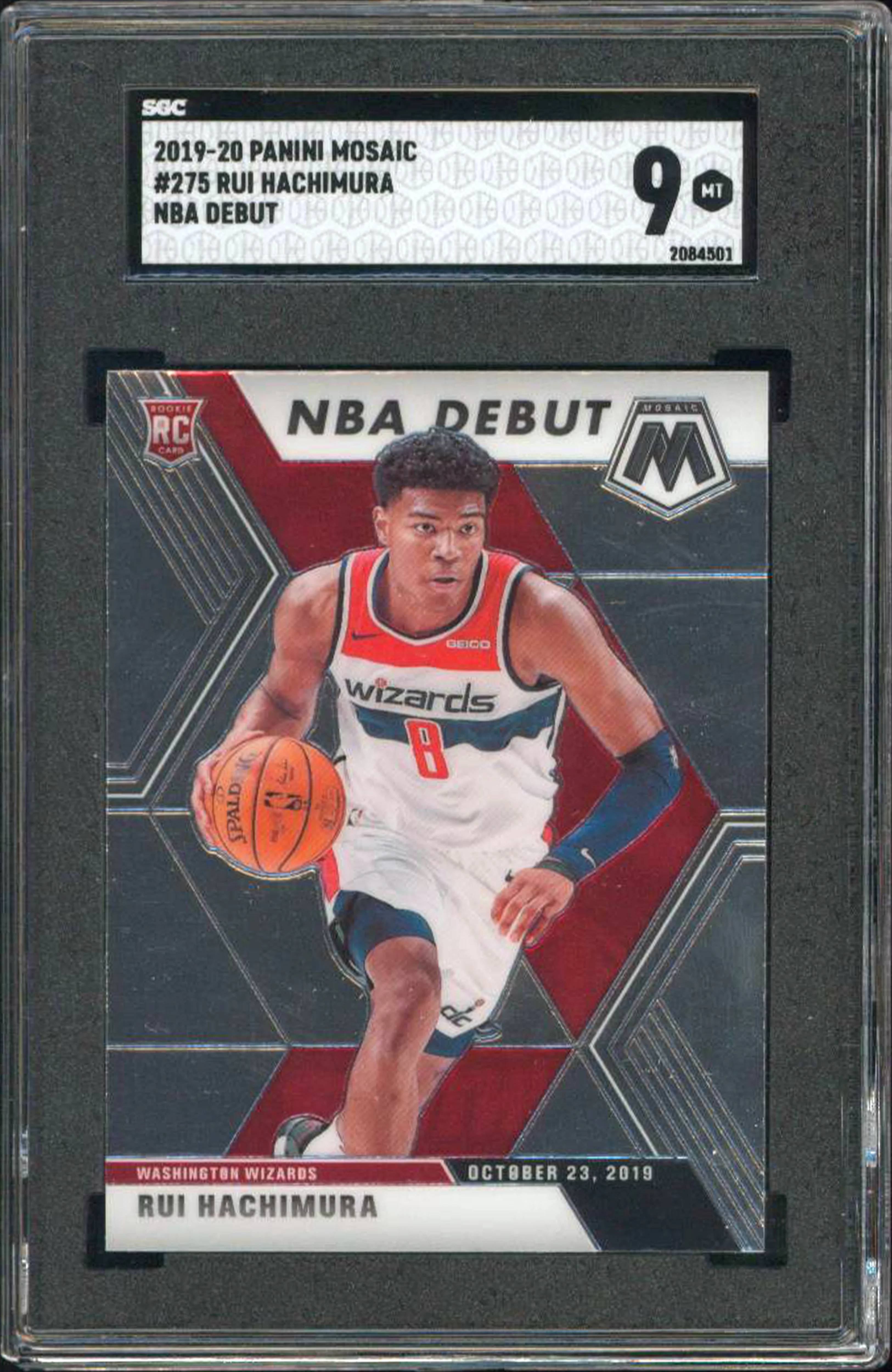 Wizards Rui Hachimura 2019 Panini Mosaic #275 NBA Debut Rookie Card Graded 9 SGC - Image 2
