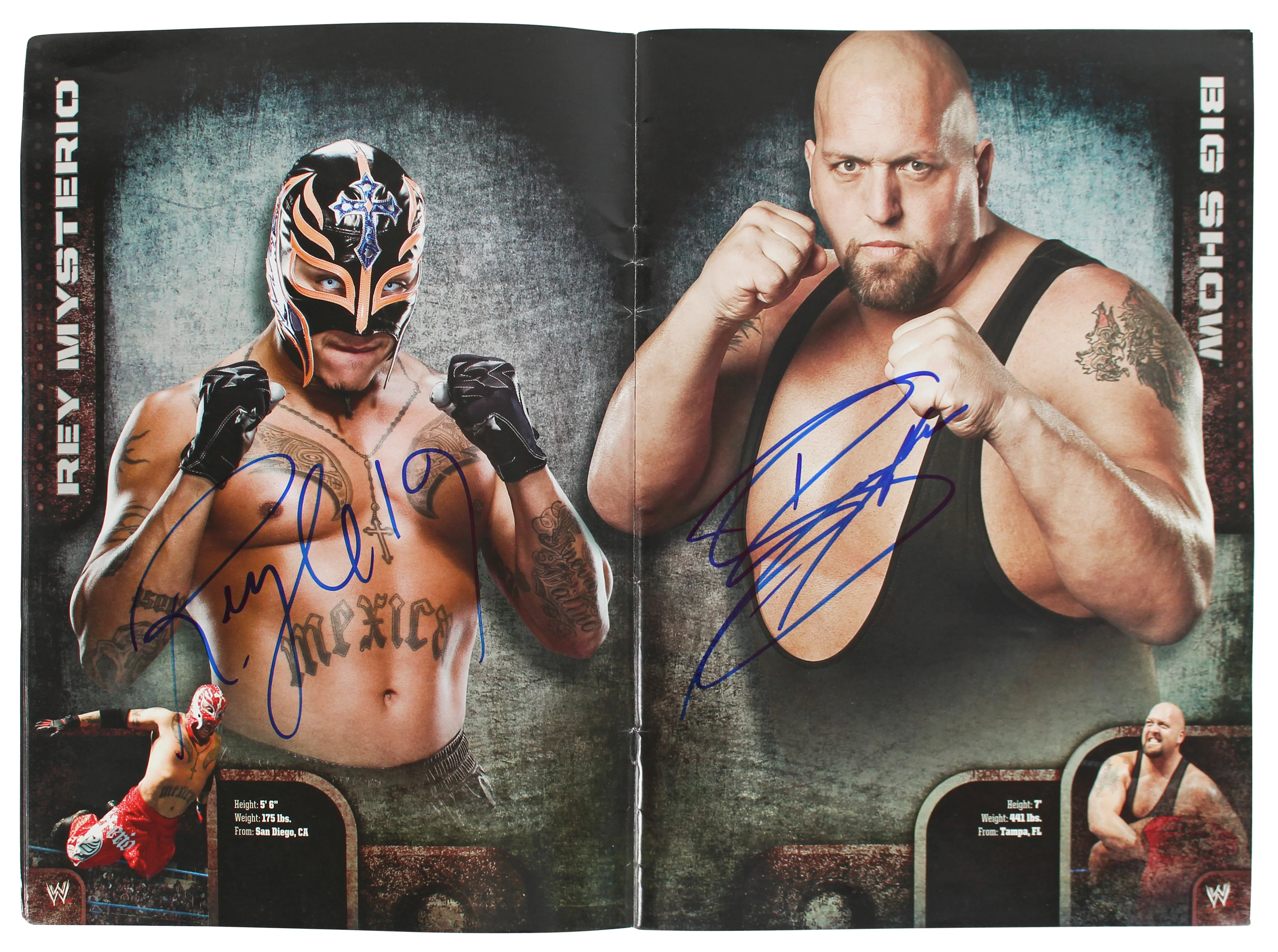 WWE Superstars (64) Cena, Edge, Sheamus, Mysterio, Signed 2010 WWE Program BAS - Image 5