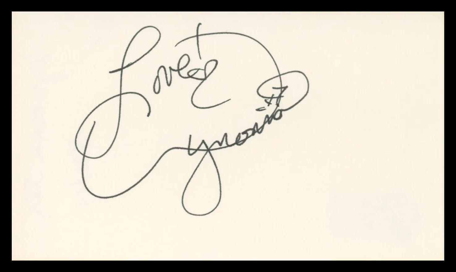 Wynonna Judd The Judds Authentic Signed 3x5 Index Card Autographed BAS #BU64790