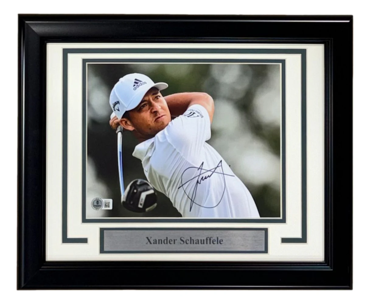 Xander Schauffele Signed Framed 8x10 PGA Golf Photo BAS