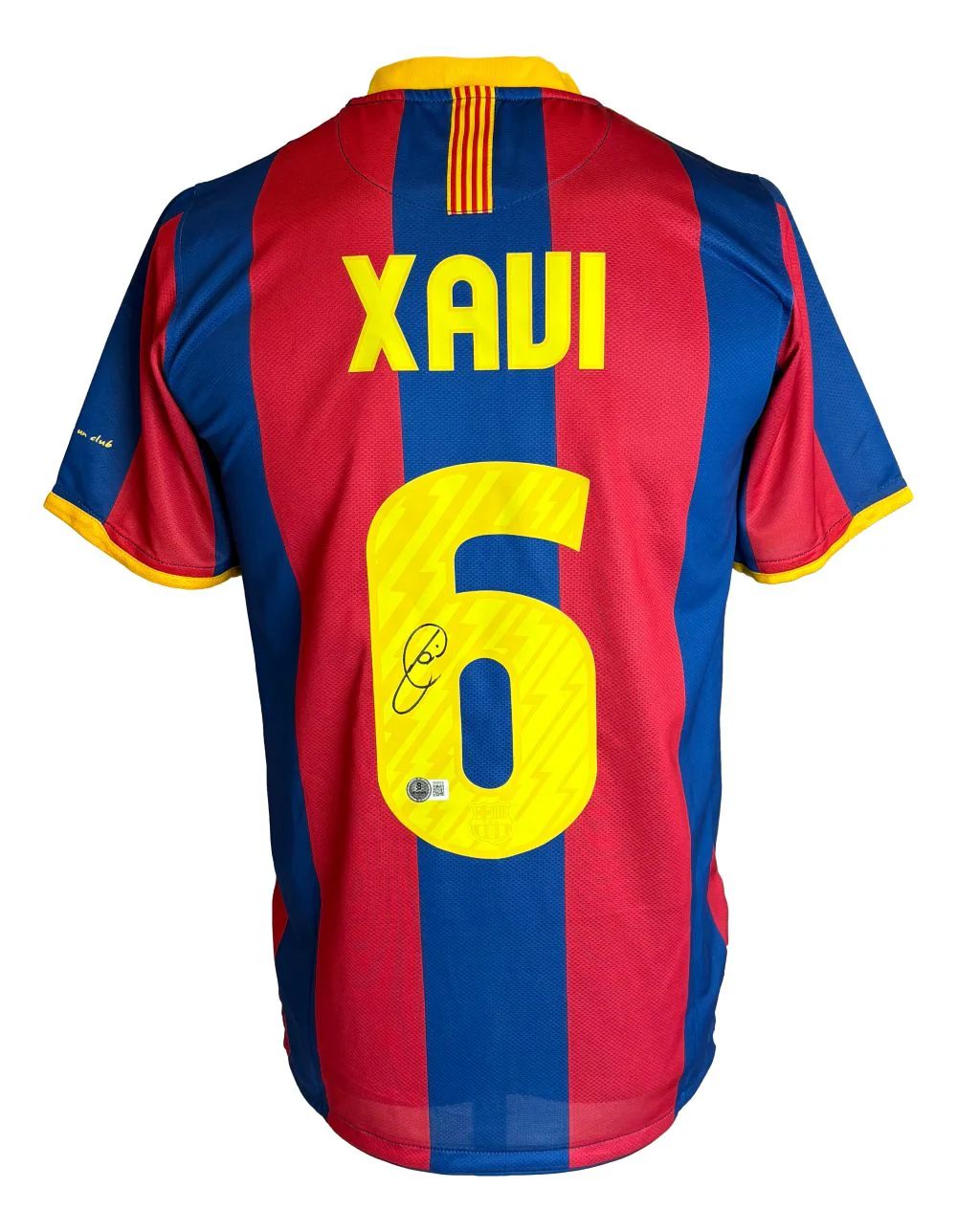 Xavi Signed Barcelona 2010/11 Nike Soccer Jersey BAS