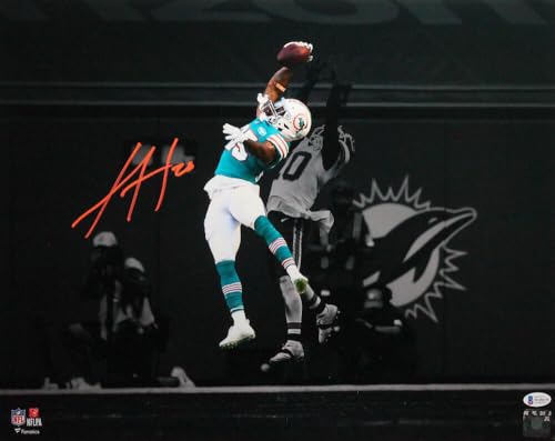 Xavien Howard Signed Dolphins Spotlight Catch 16X20 FP Photo- Beckett W *Orange - Image 6