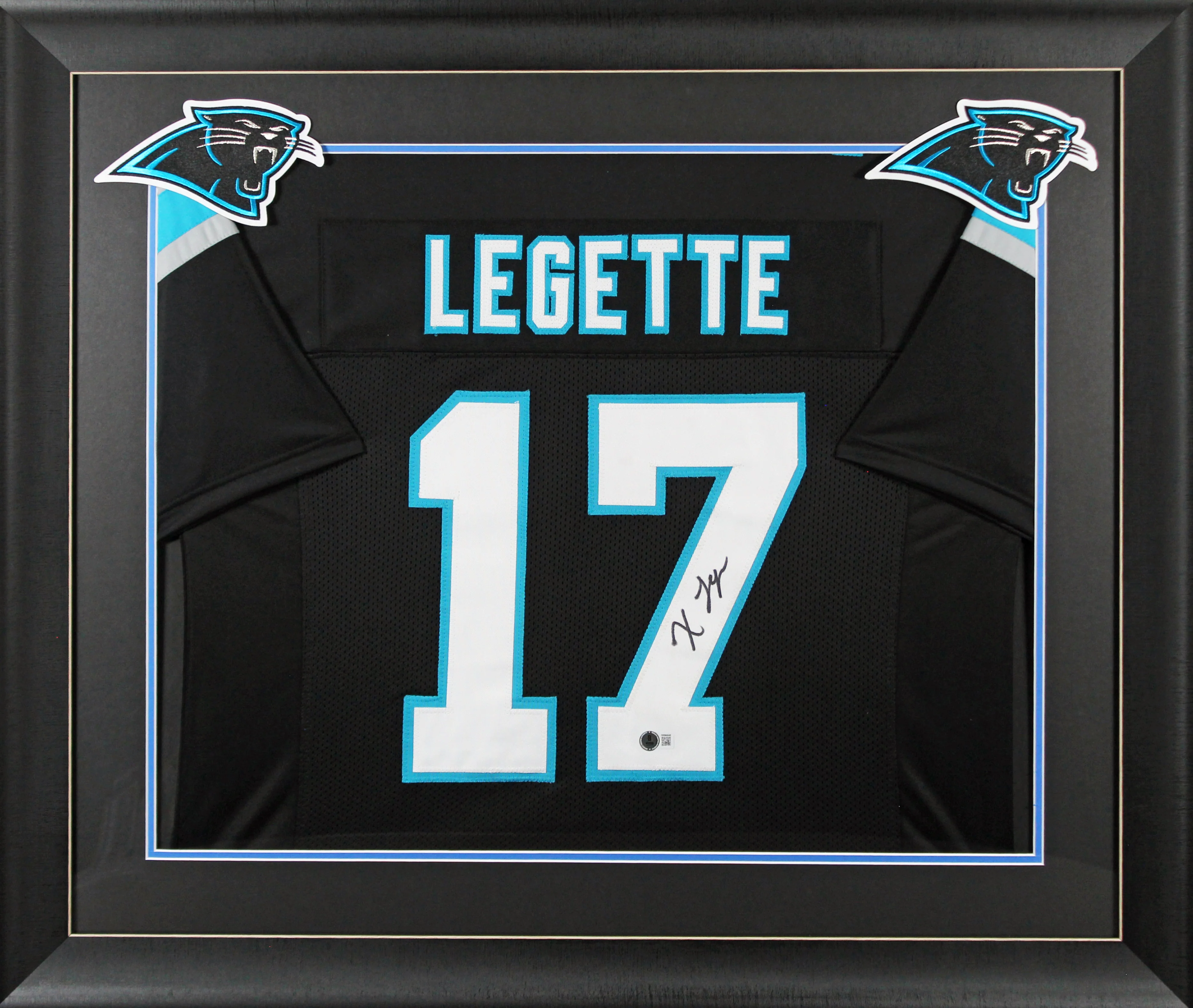 Xavier Legette Authentic Signed Black Pro Style Framed Jersey BAS Witnessed - Image 2