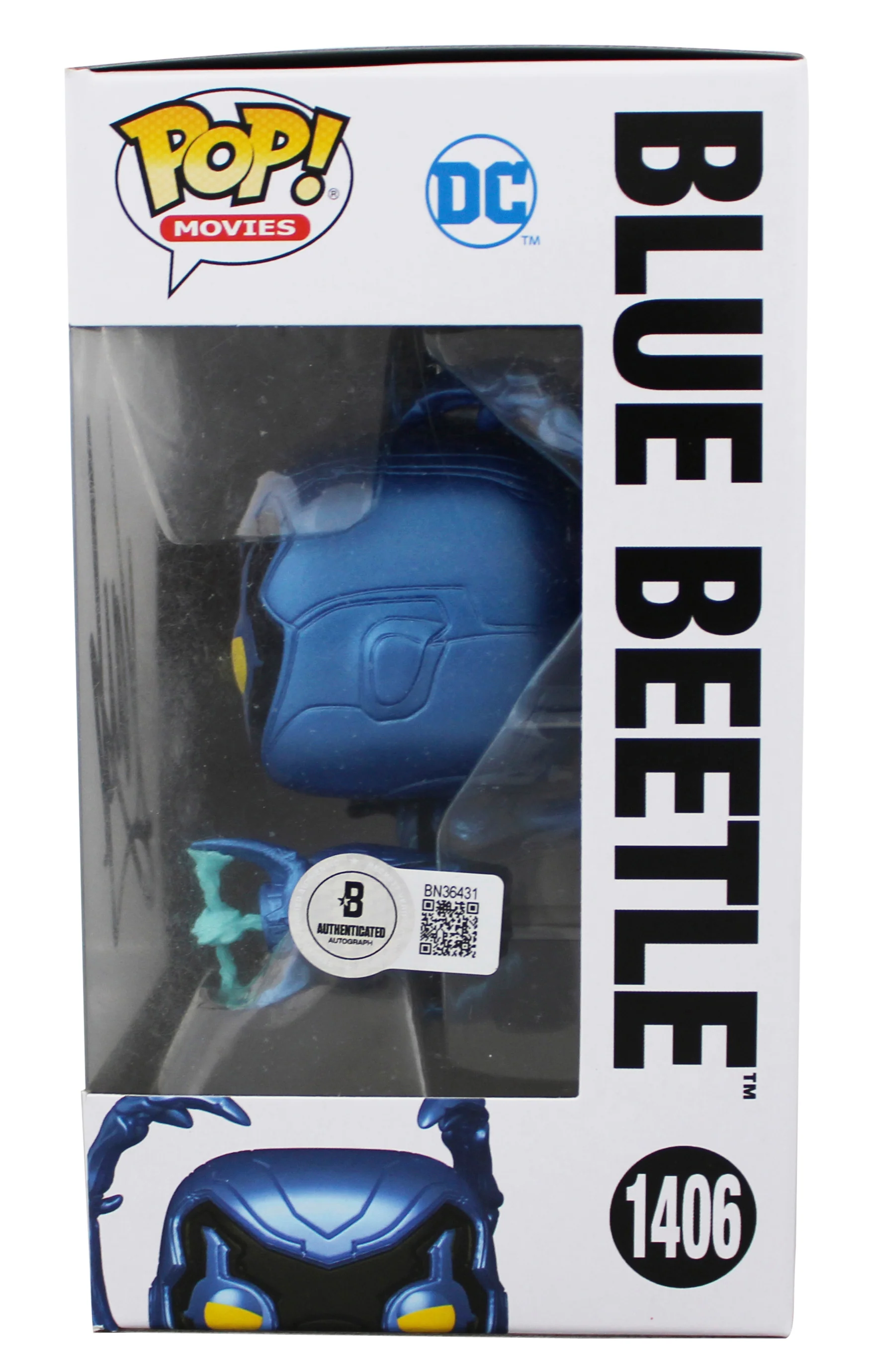 Xolo Mariduena Blue Beetle Signed #1406 Funko Pop Vinyl Figure BAS #BN36431 - Image 4