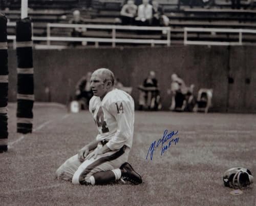 Y.A. Tittle Autographed New York Giants 16x20 On Knees Photo W/ HOF-Tristar Auth - Image 6