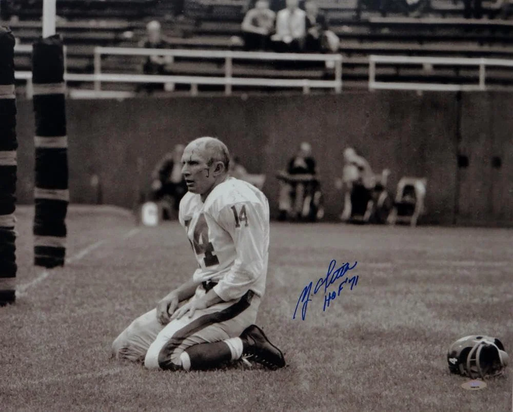 Y.A. Tittle Autographed New York Giants 16x20 On Knees Photo W/ HOF-Tristar Auth - Image 7
