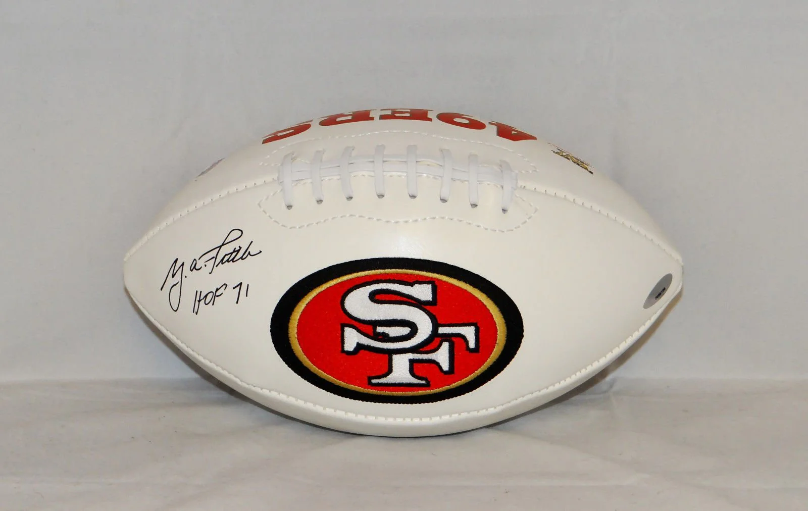 Y.A. Tittle HOF Autographed San Francisco 49ers Logo Football- TriStar Auth - Image 5