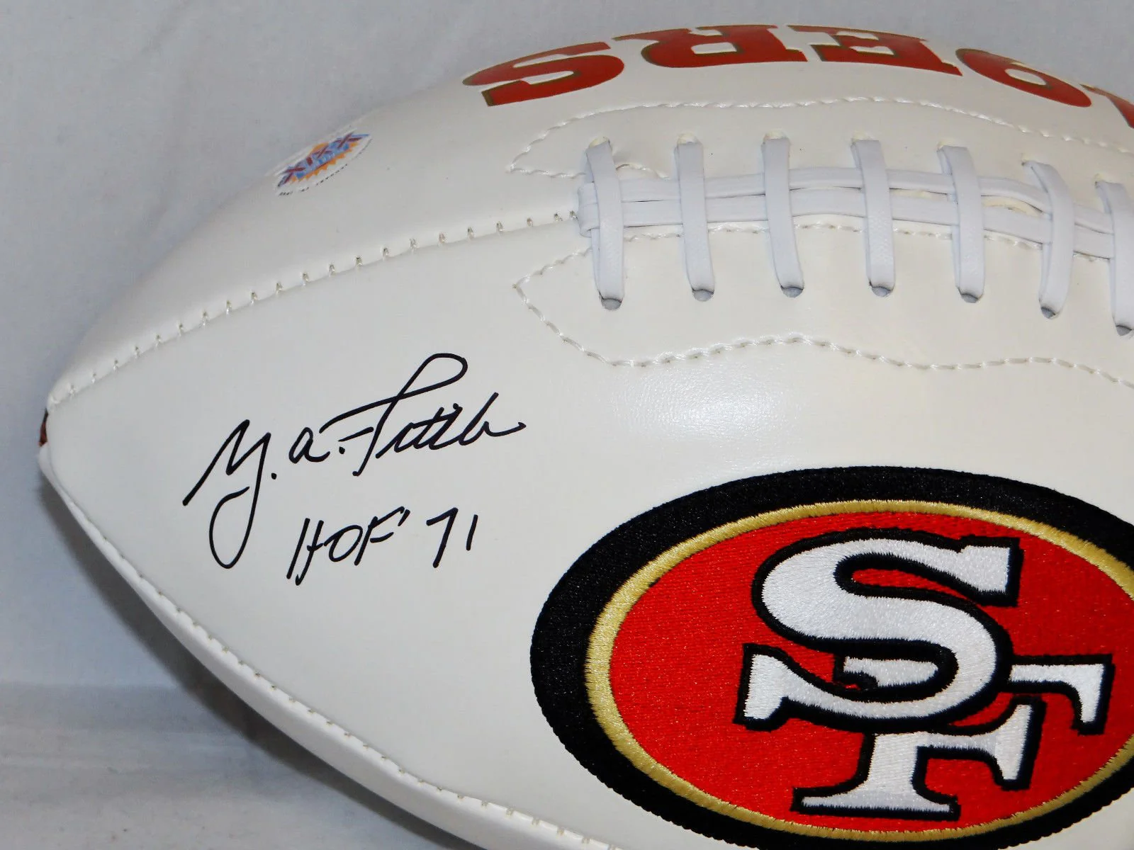 Y.A. Tittle HOF Autographed San Francisco 49ers Logo Football- TriStar Auth - Image 6