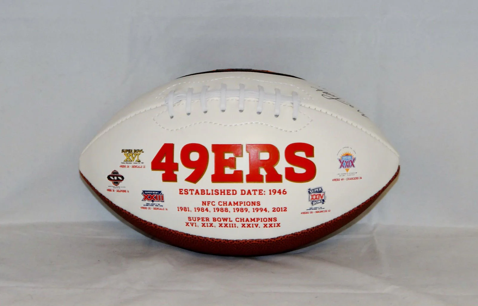Y.A. Tittle HOF Autographed San Francisco 49ers Logo Football- TriStar Auth - Image 7