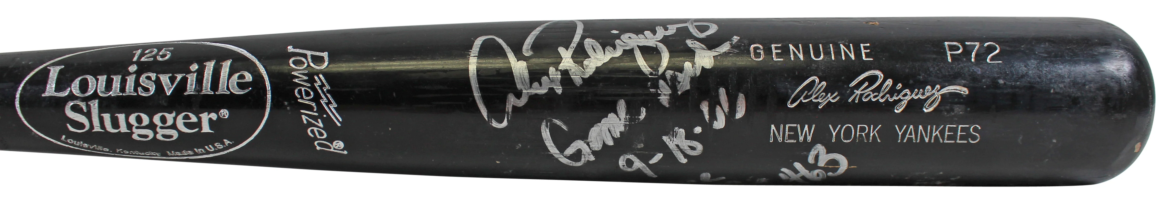 Yankees Alex Rodriguez "Game Used 9-18-06 Career HR #463" Signed Bat PSA/DNA - Image 4