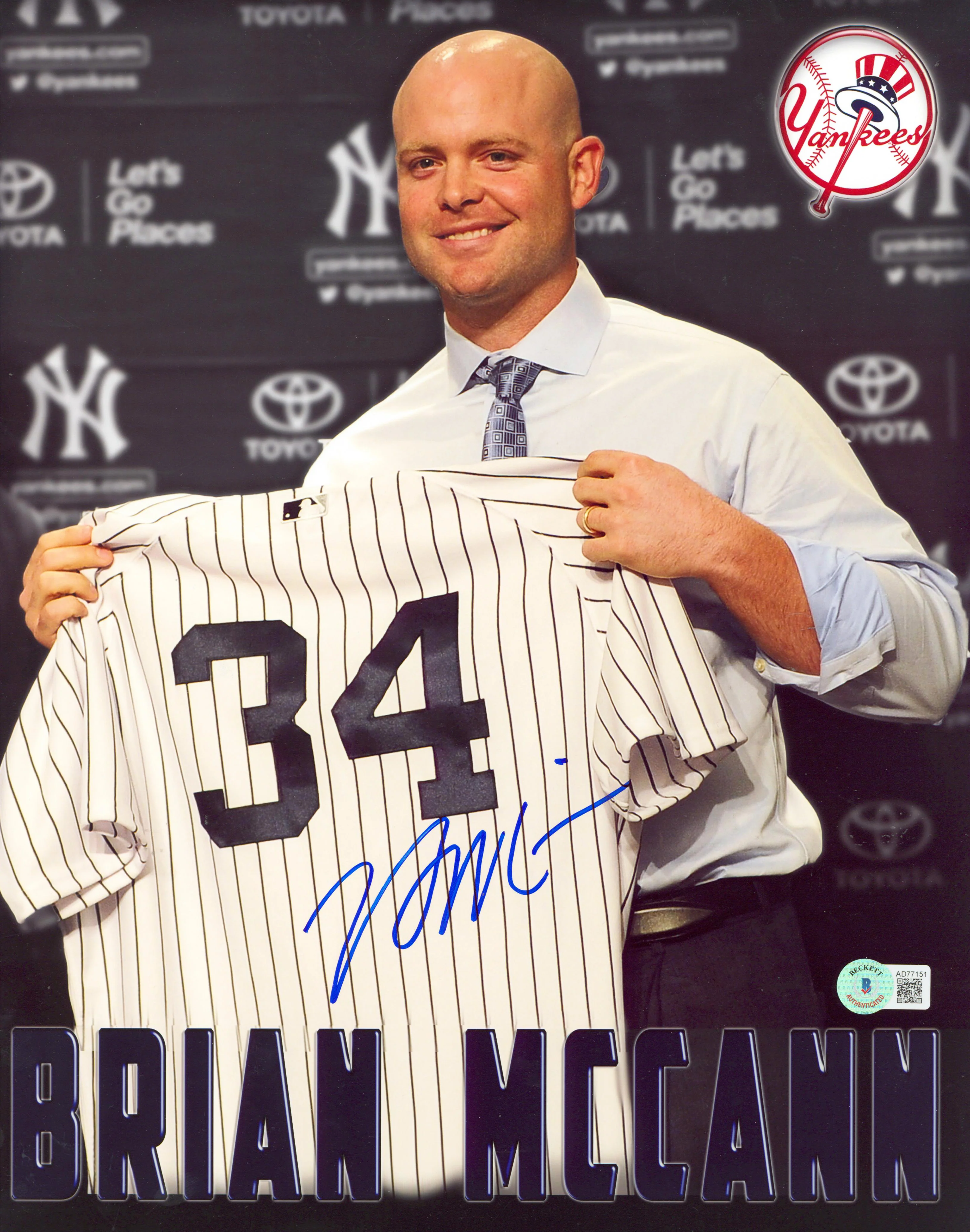 Yankees Brian McCann Authentic Signed 11x14 Photo Autographed BAS #AD77151