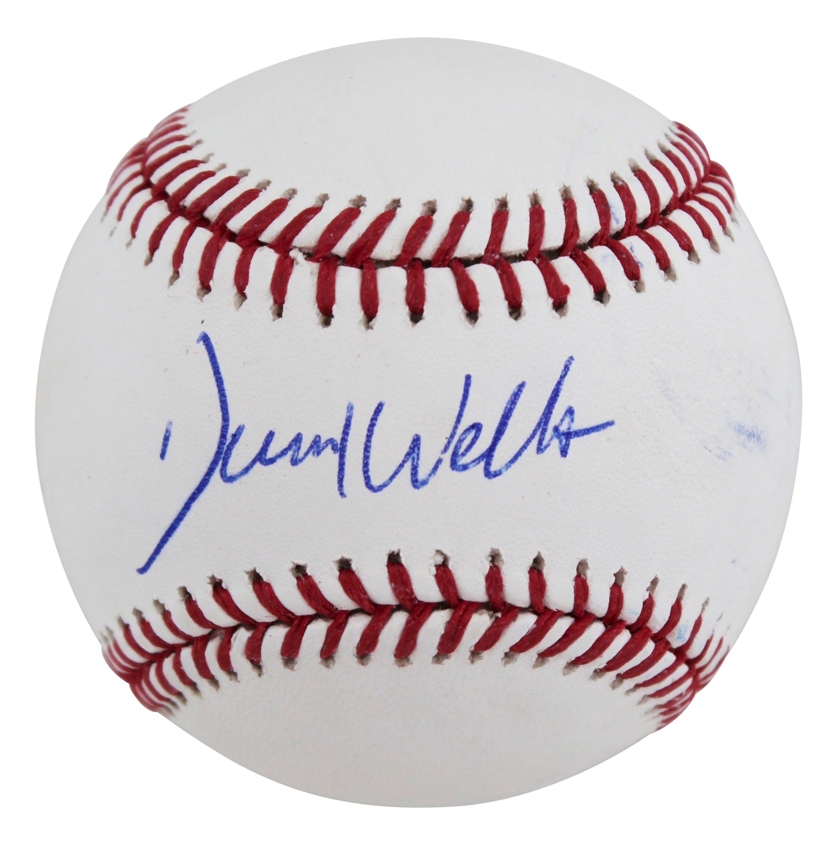 Yankees David Wells Authentic Signed Robert Manfred Oml Baseball BAS #BP33052 - Image 3