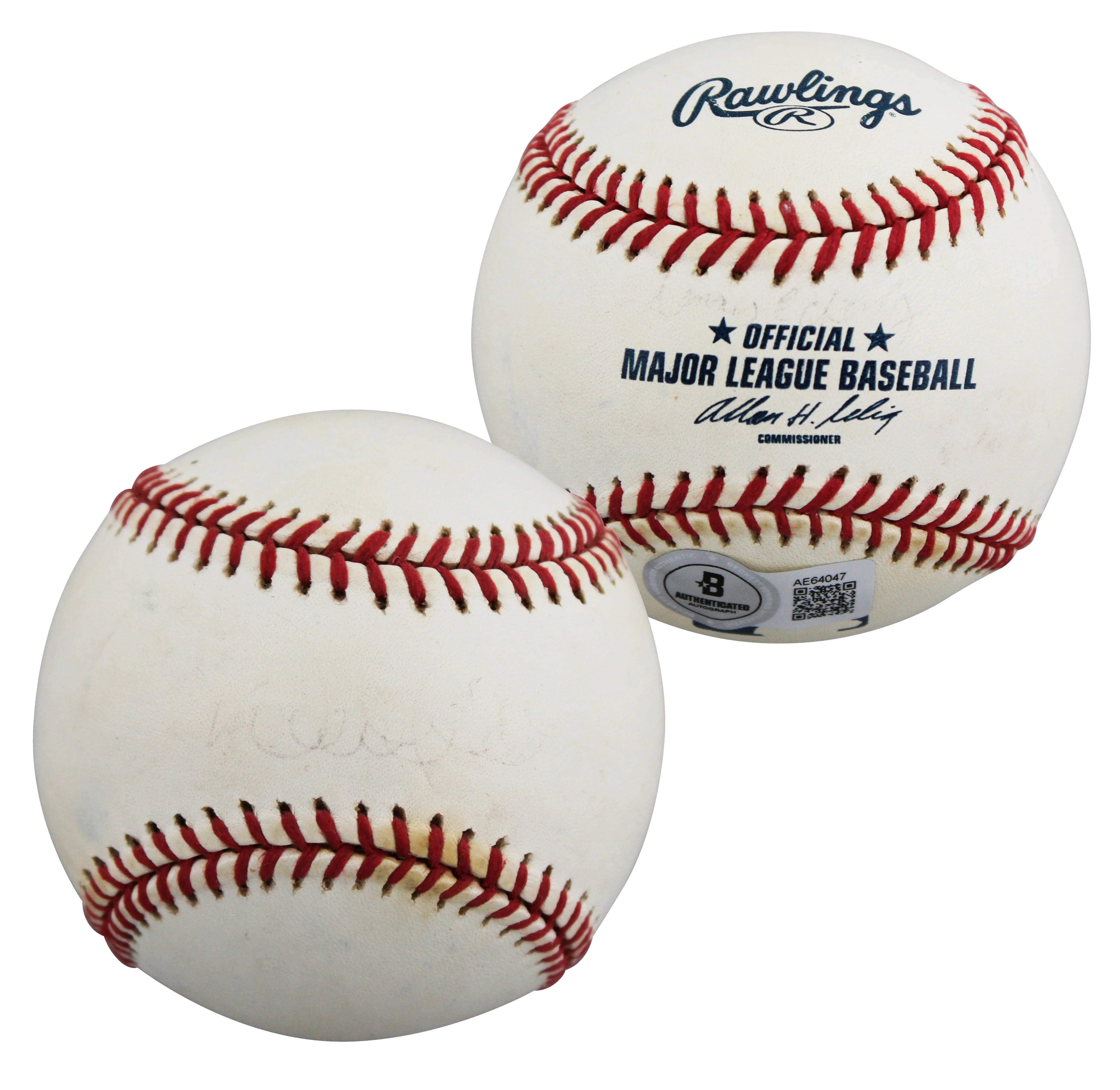Yankees Derek Jeter Authentic Signed Allen Selig OML Baseball BAS #AE64047 - Image 2