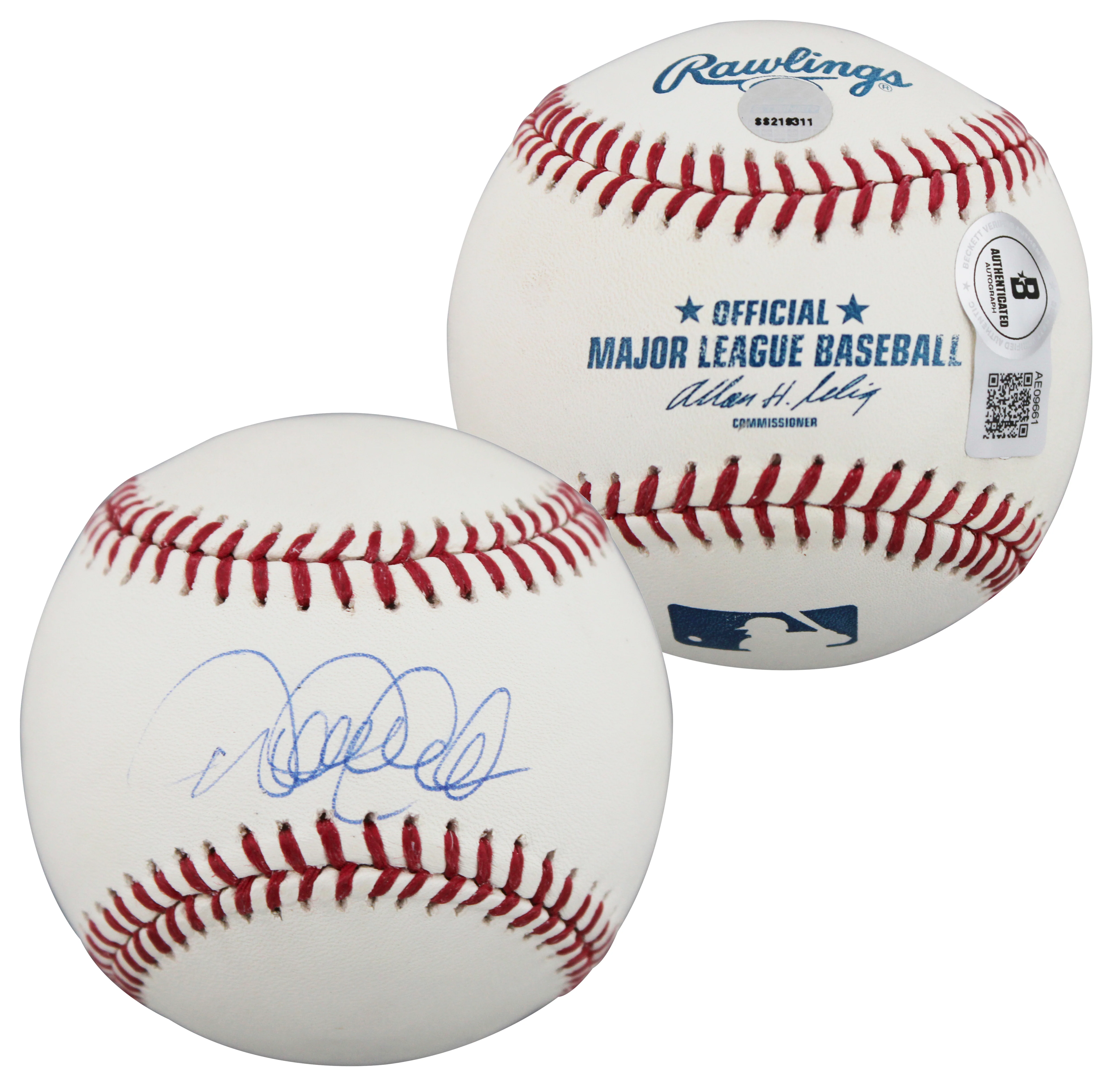 Yankees Derek Jeter Authentic Signed Manfred Oml Baseball BAS #AE09661 - Image 2