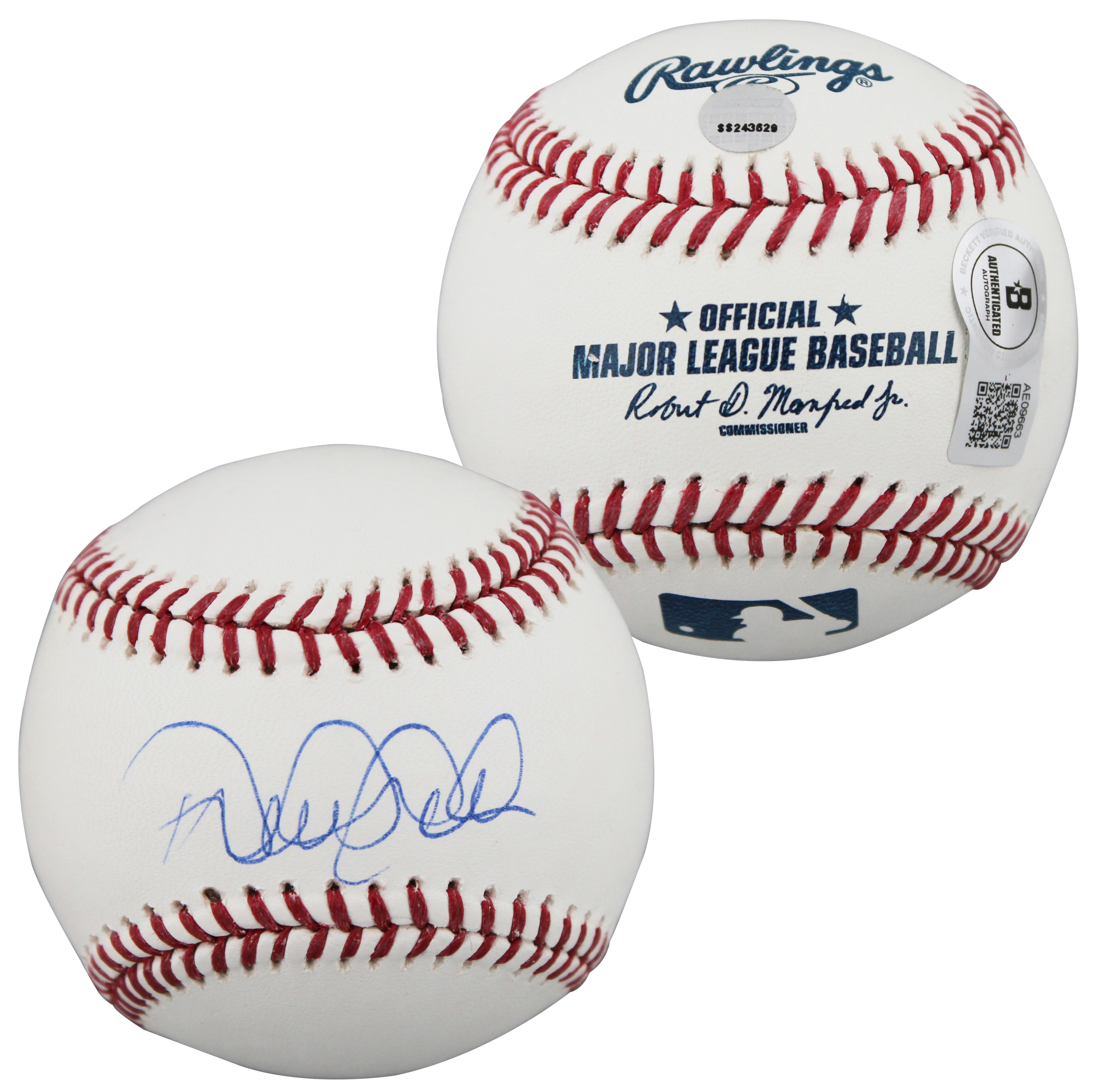Yankees Derek Jeter Authentic Signed Manfred Oml Baseball BAS #AE09663 - Image 2