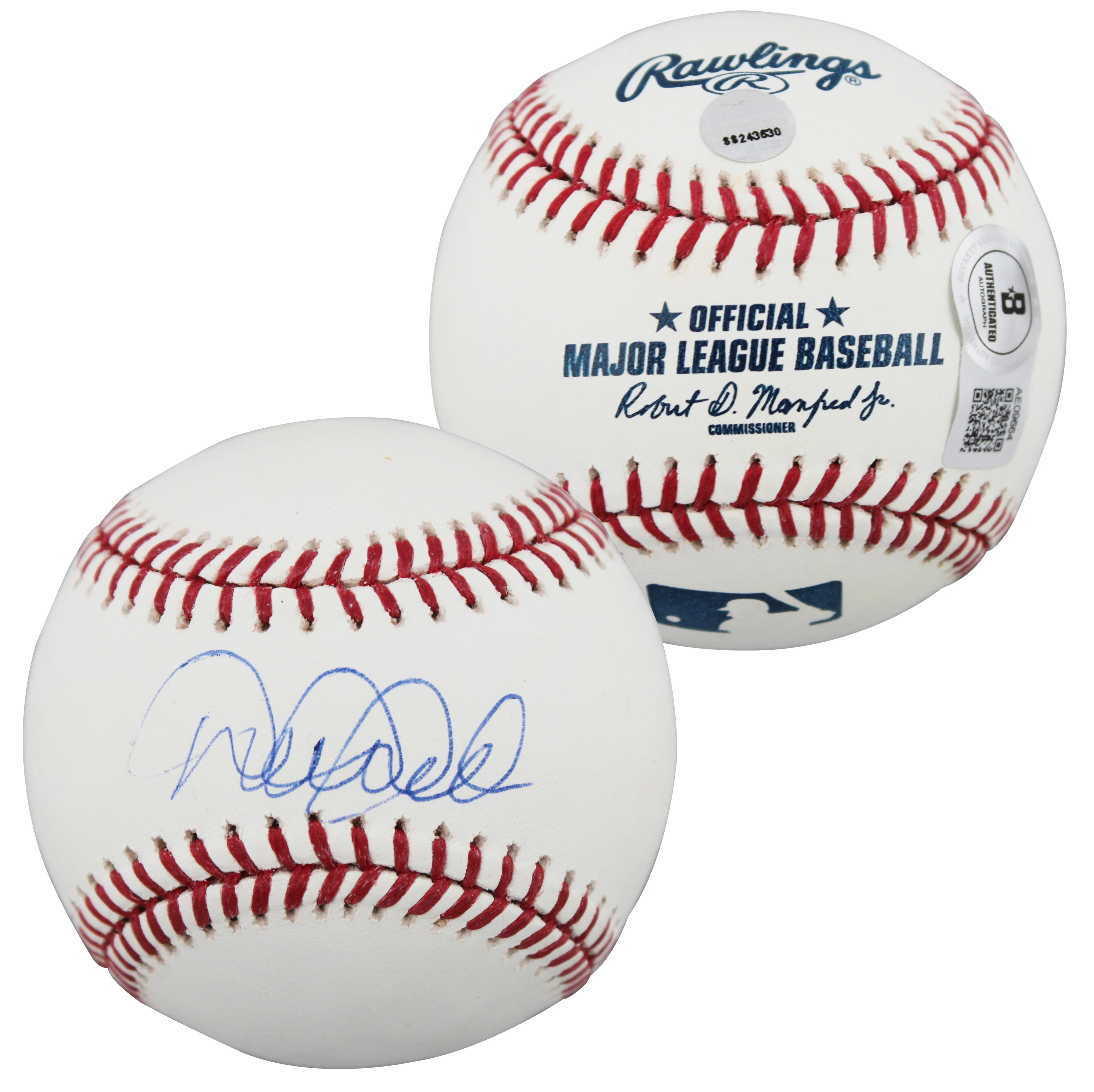Yankees Derek Jeter Authentic Signed Manfred Oml Baseball BAS #AE09664 - Image 2