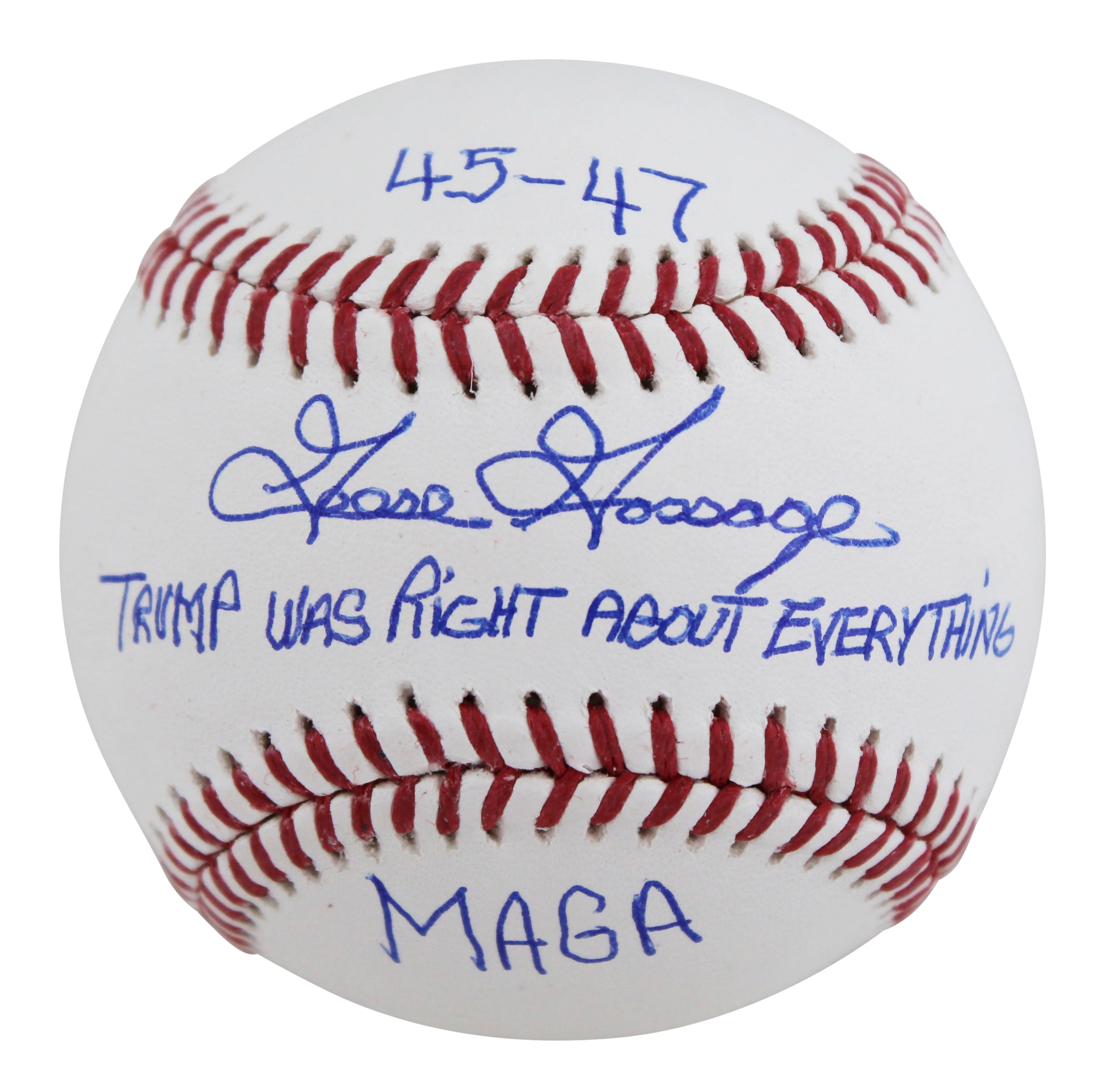 Yankees Goose Gossage "MAGA 3x Insc" Signed Baseball W/ Case BAS Witnessed - Image 4