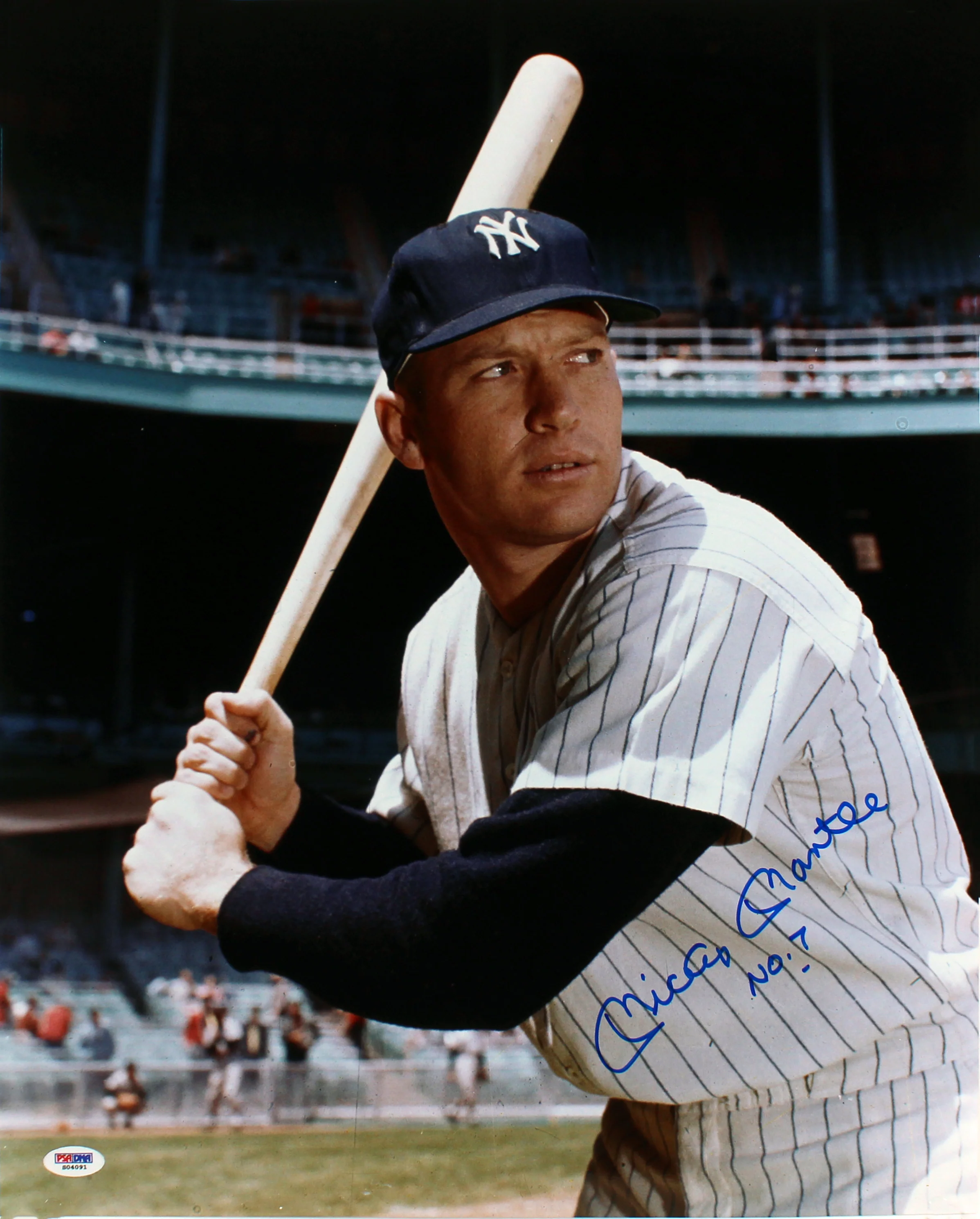 Yankees Mickey Mantle "No. 7" Signed 16x20 Photo Auto Graded 10! PSA/DNA #S04091 - Image 2