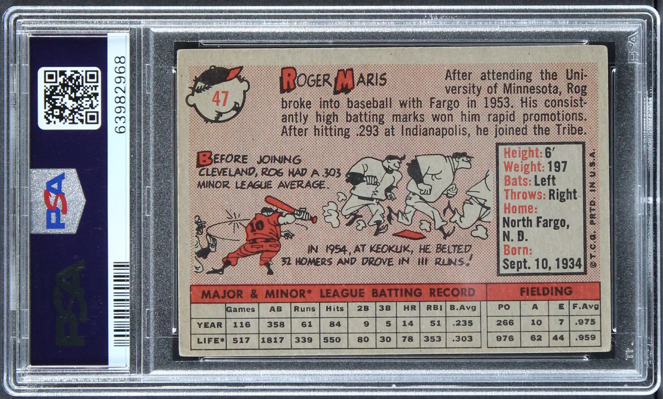 Yankees Roger Maris Signed 1958 Topps #47 Card Auto Graded NM-MT 8! PSA Slabbed - Image 3